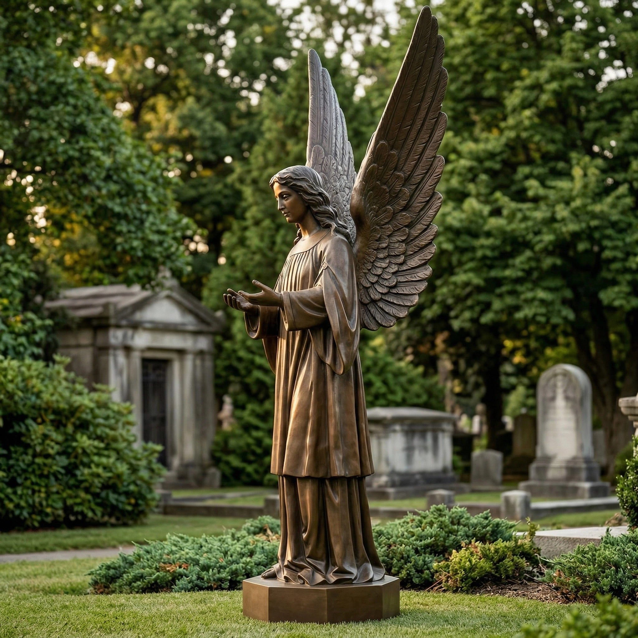 Vela-Bronze--Brass-Angelic-Sculpture-Garden-Monument-VSBS-5386-05