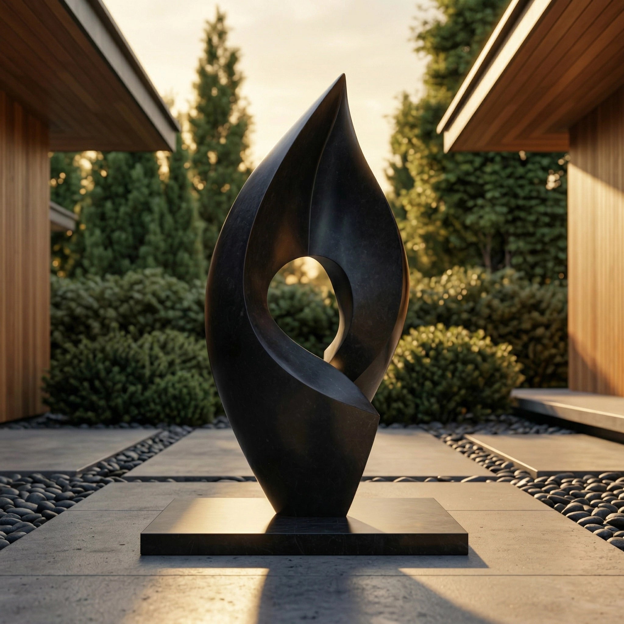 Vela-Bronze--Brass-Architectural-Flame-Sculpture-Garden-Aperture-VSBS-7318-01