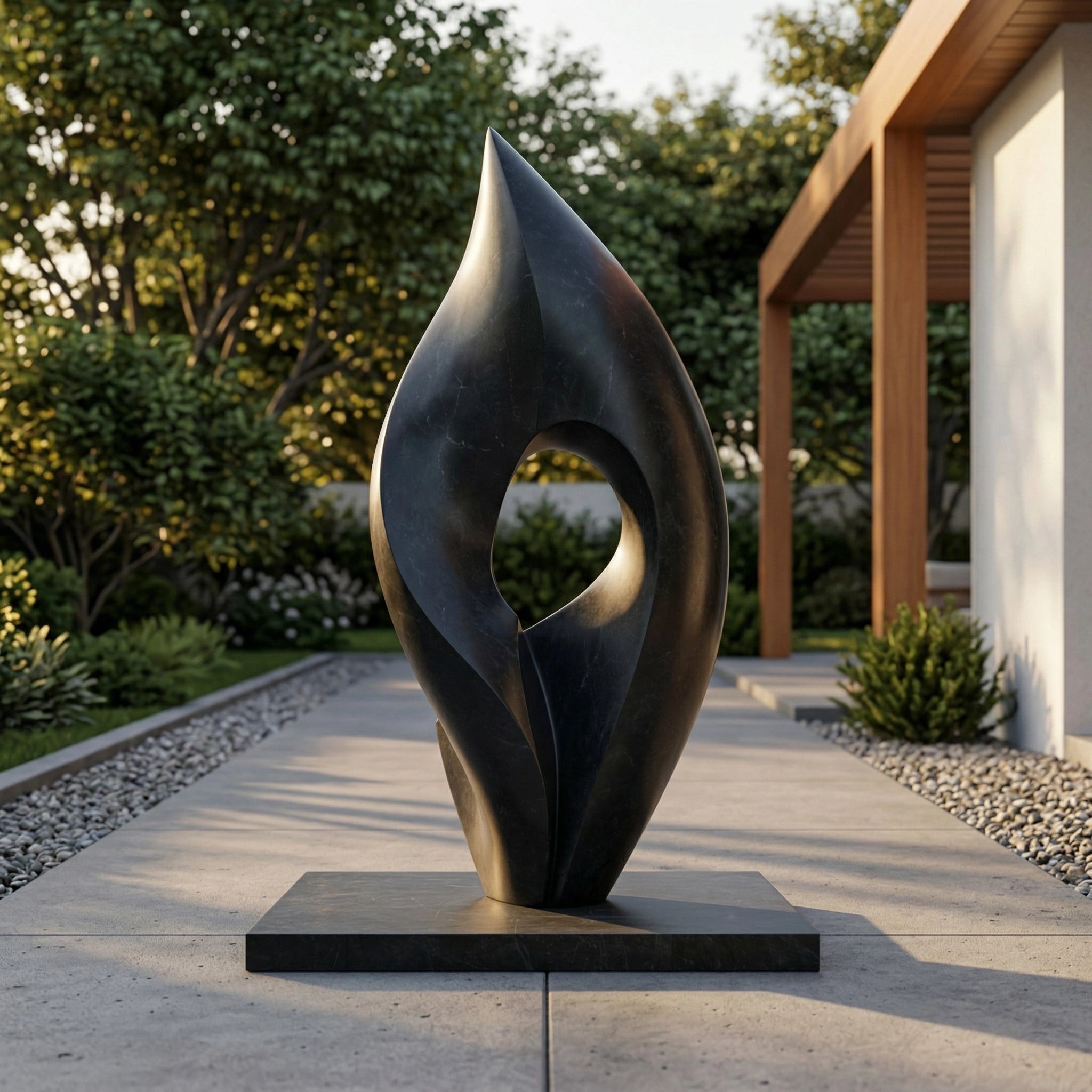 Vela-Bronze--Brass-Architectural-Flame-Sculpture-Garden-Aperture-VSBS-7318-02