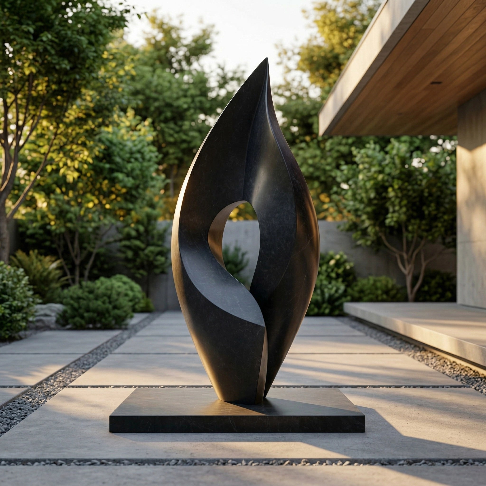 Vela-Bronze--Brass-Architectural-Flame-Sculpture-Garden-Aperture-VSBS-7318-03