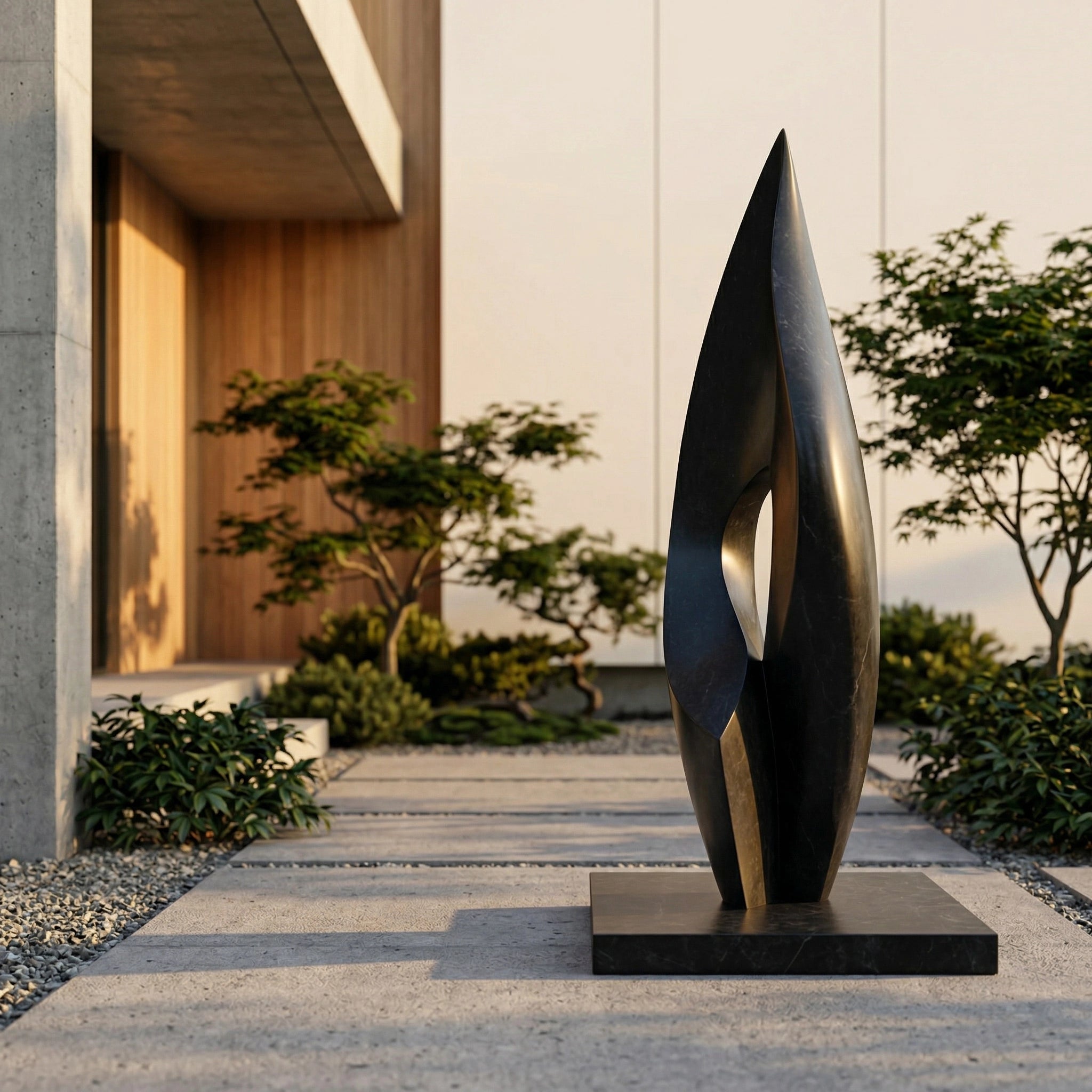 Vela-Bronze--Brass-Architectural-Flame-Sculpture-Garden-Aperture-VSBS-7318-04