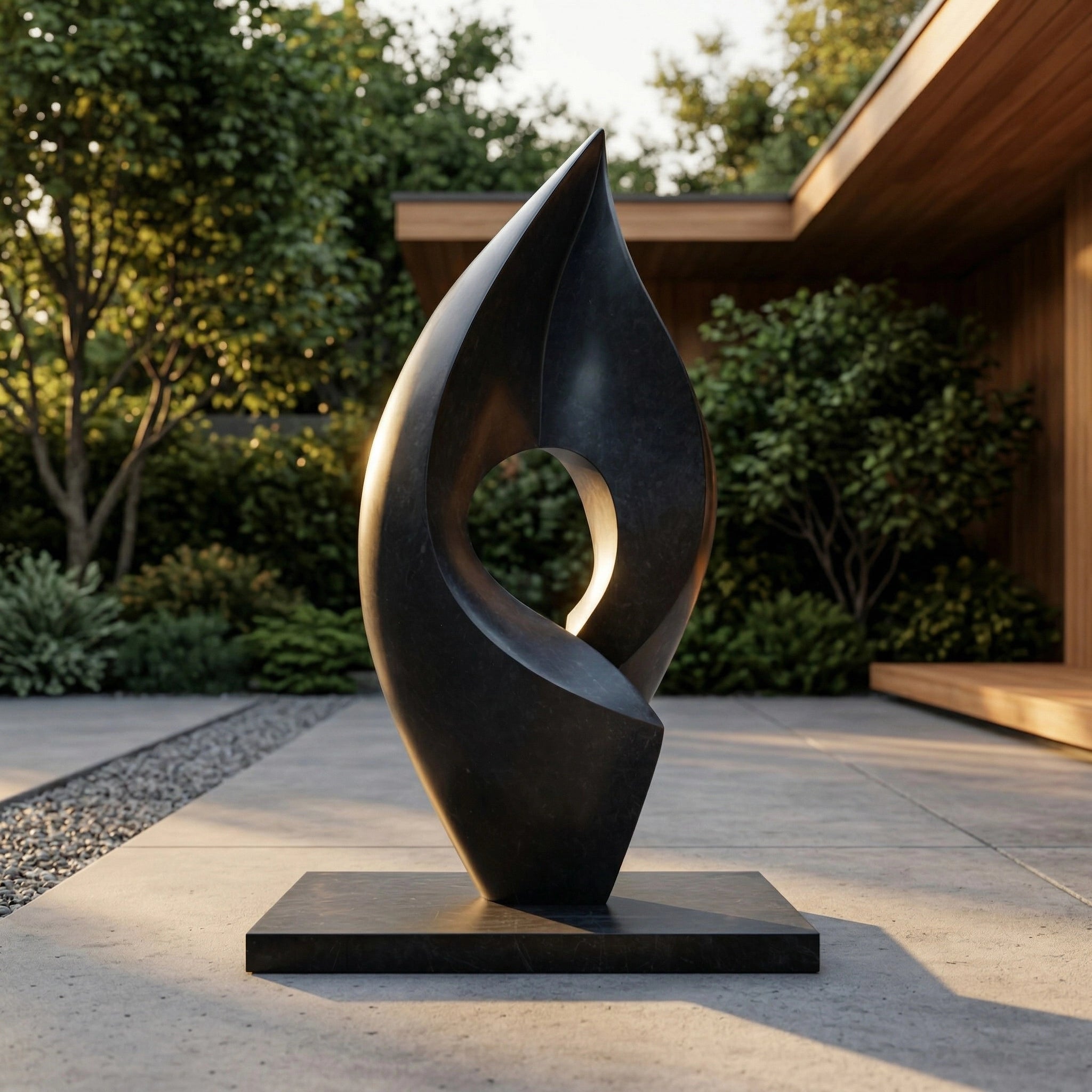 Vela-Bronze--Brass-Architectural-Flame-Sculpture-Garden-Aperture-VSBS-7318-05