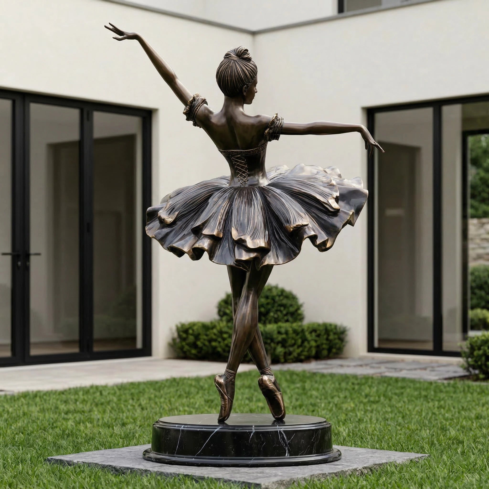 Vela-Bronze--Brass-Ballerina-Sculpture-Marble-Plinth-VSBS-7646-04