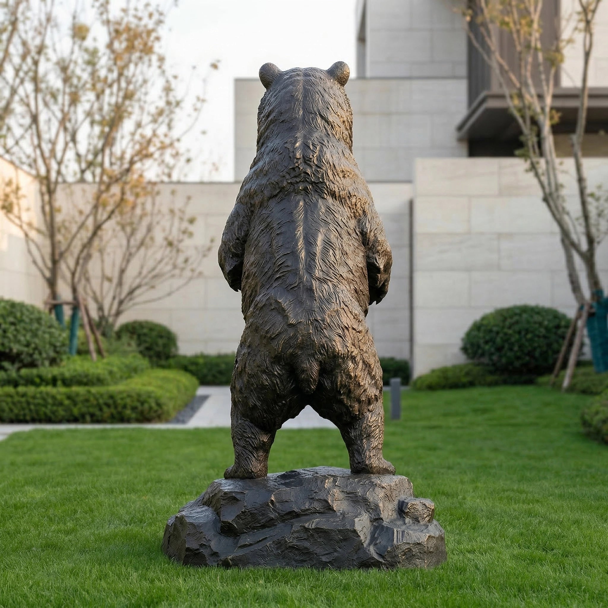 Vela-Bronze--Brass-Bear-Sculpture-Standing-Garden-Focus-VSBS-7549-02