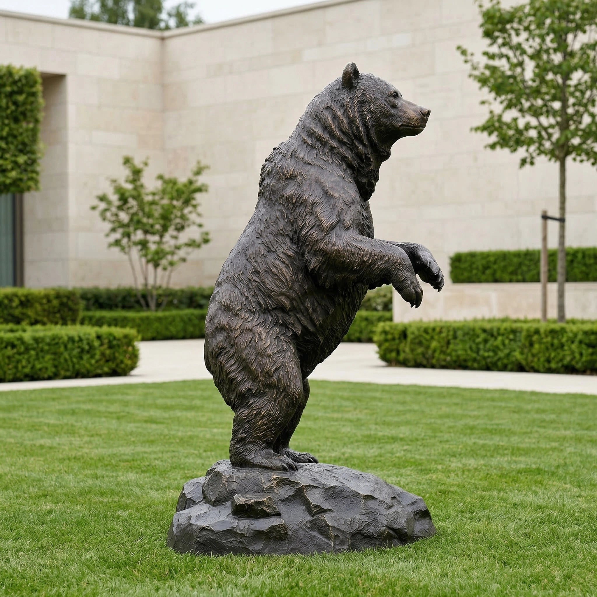 Vela-Bronze--Brass-Bear-Sculpture-Standing-Garden-Focus-VSBS-7549-04