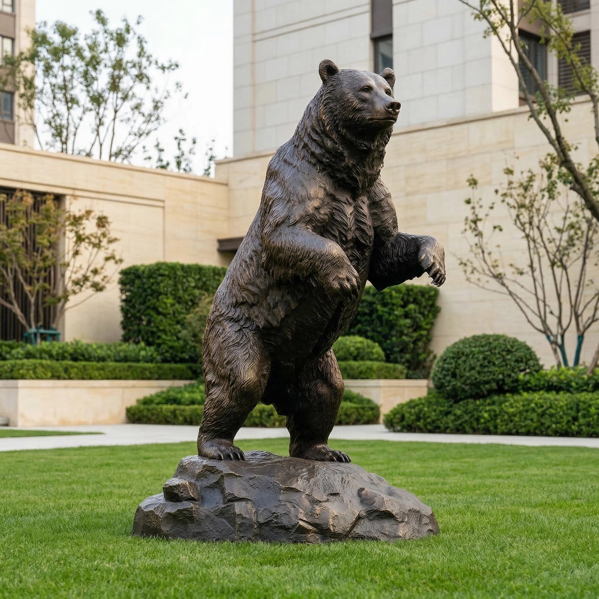 Vela-Bronze--Brass-Bear-Sculpture-Standing-Garden-Focus-VSBS-7549-05
