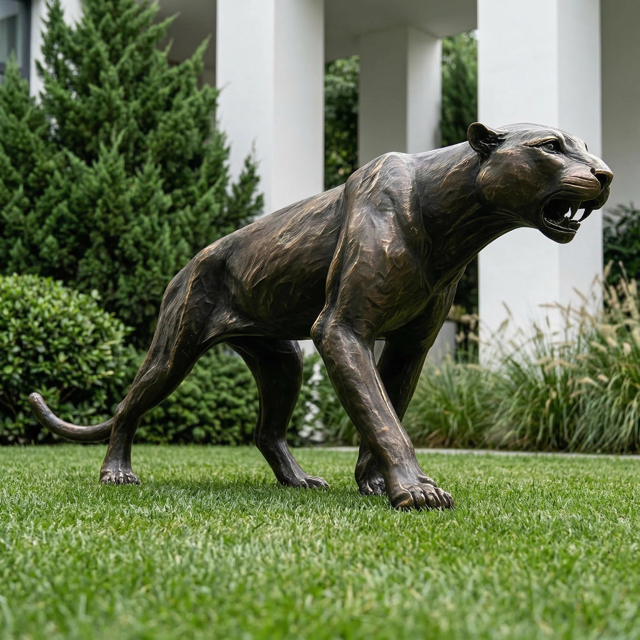 Vela-Bronze--Brass-Big-Cat-Sculpture-Prowling-Garden-Study-VSBS-427-04