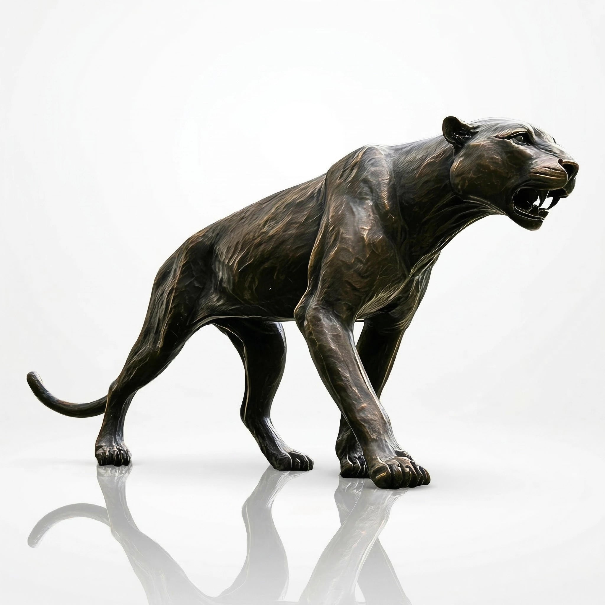Vela-Bronze--Brass-Big-Cat-Sculpture-Prowling-Garden-Study-VSBS-427-05