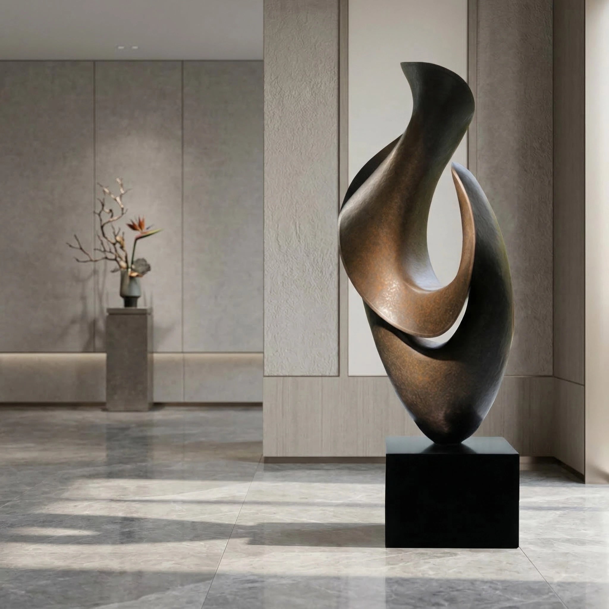 Vela-Bronze--Brass-Biomorphic-Form-Sculpture-Indoor-Statement-Piece-VSBS-8472-03