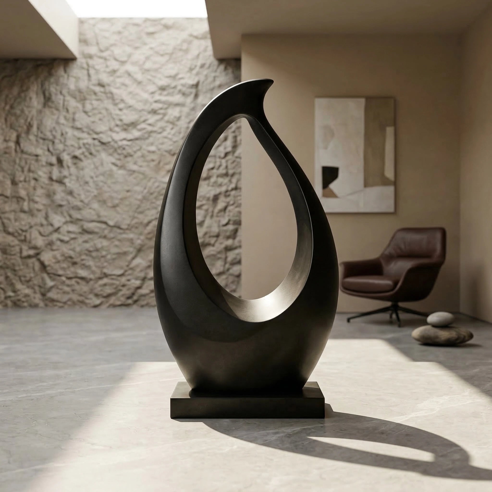 Vela-Bronze--Brass-Biomorphic-Void-Sculpture-Floor-Standing-VSBS-8429-01