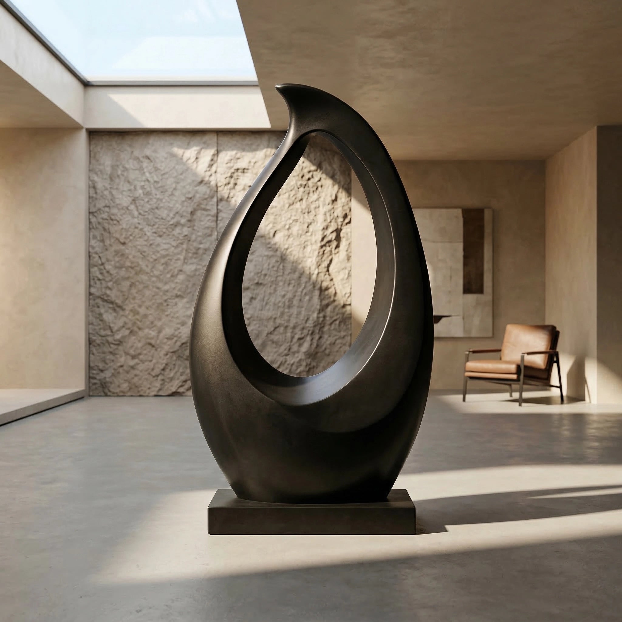 Vela-Bronze--Brass-Biomorphic-Void-Sculpture-Floor-Standing-VSBS-8429-02