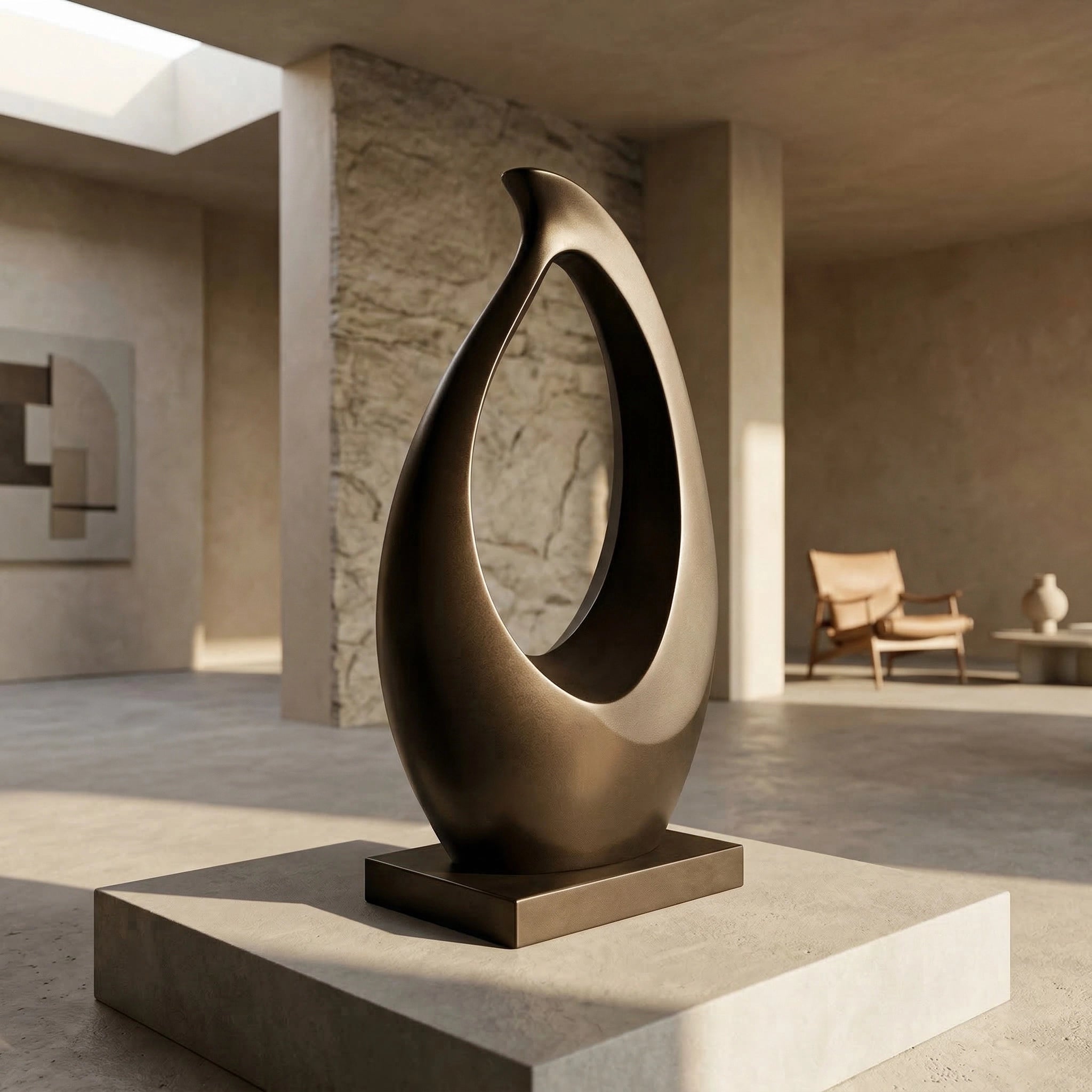 Vela-Bronze--Brass-Biomorphic-Void-Sculpture-Floor-Standing-VSBS-8429-03