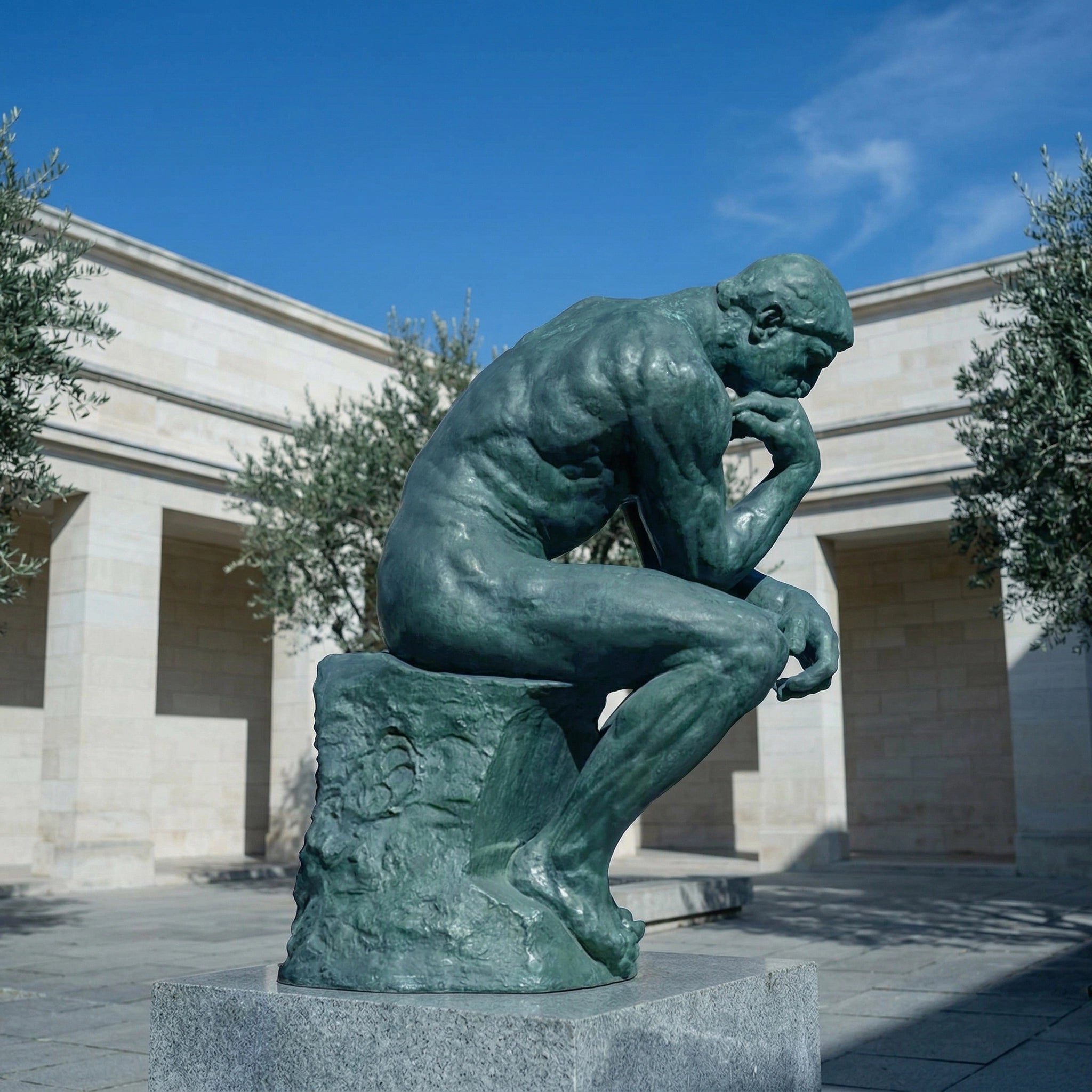 Vela-Bronze--Brass-Contemplative-Figurative--Human-Form-Sculpture-Entrance-Court-VSBS-9623-03