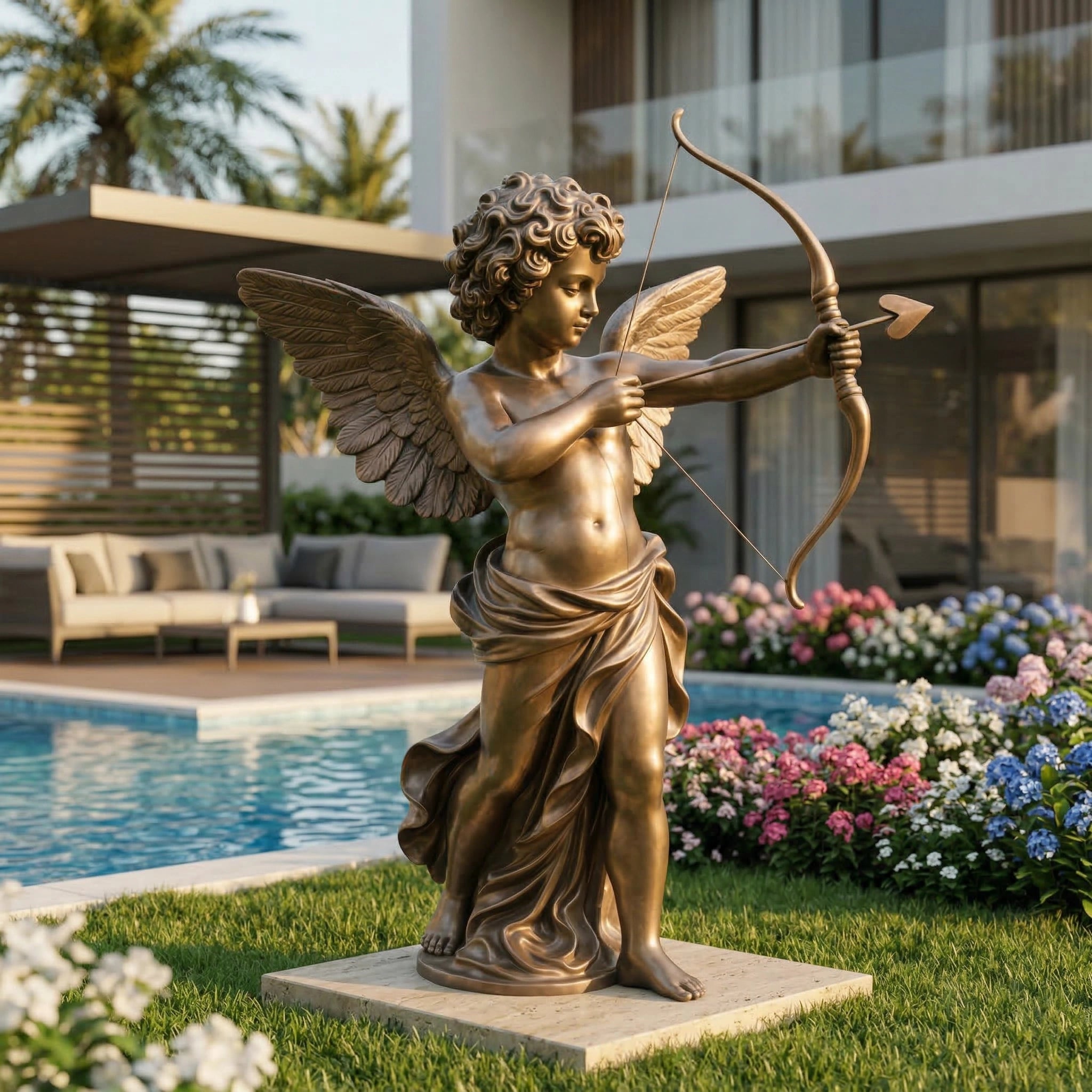 Vela-Bronze--Brass-Cupid-Sculpture-Poolside-Figure-VSBS-9276-01