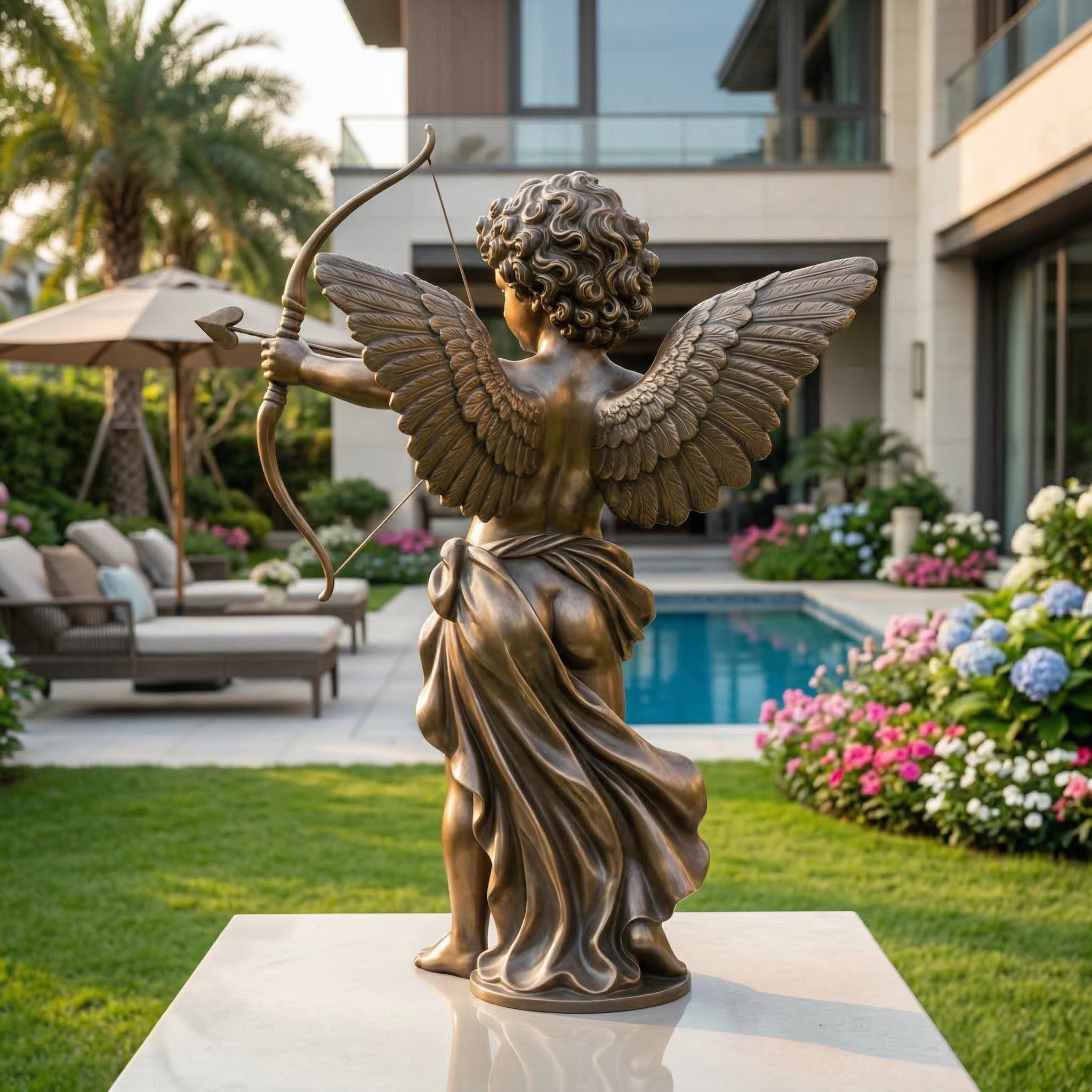 Vela-Bronze--Brass-Cupid-Sculpture-Poolside-Figure-VSBS-9276-02