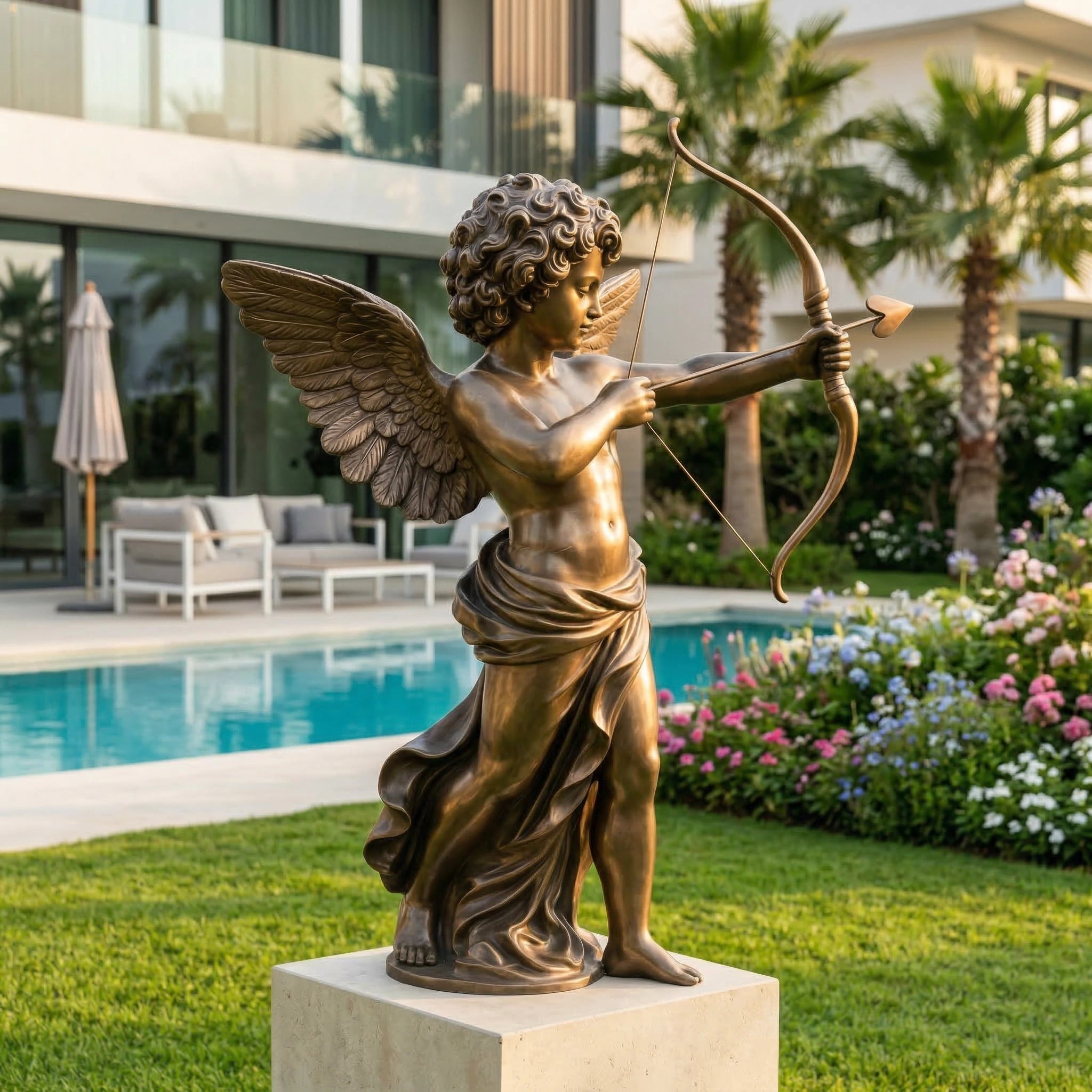 Vela-Bronze--Brass-Cupid-Sculpture-Poolside-Figure-VSBS-9276-03