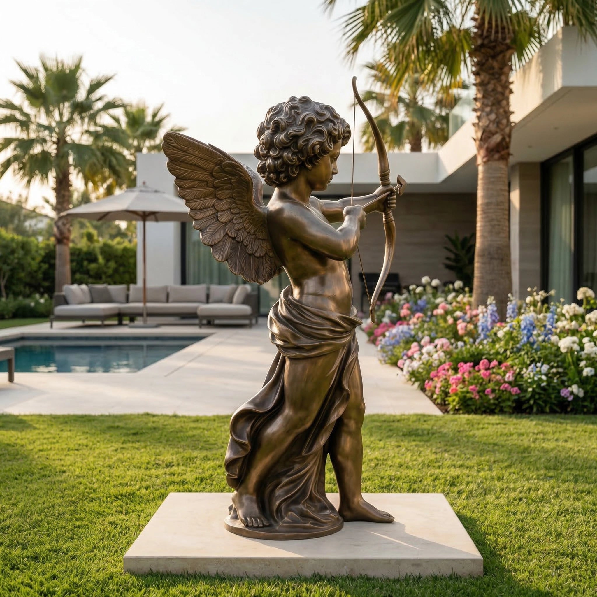 Vela-Bronze--Brass-Cupid-Sculpture-Poolside-Figure-VSBS-9276-04