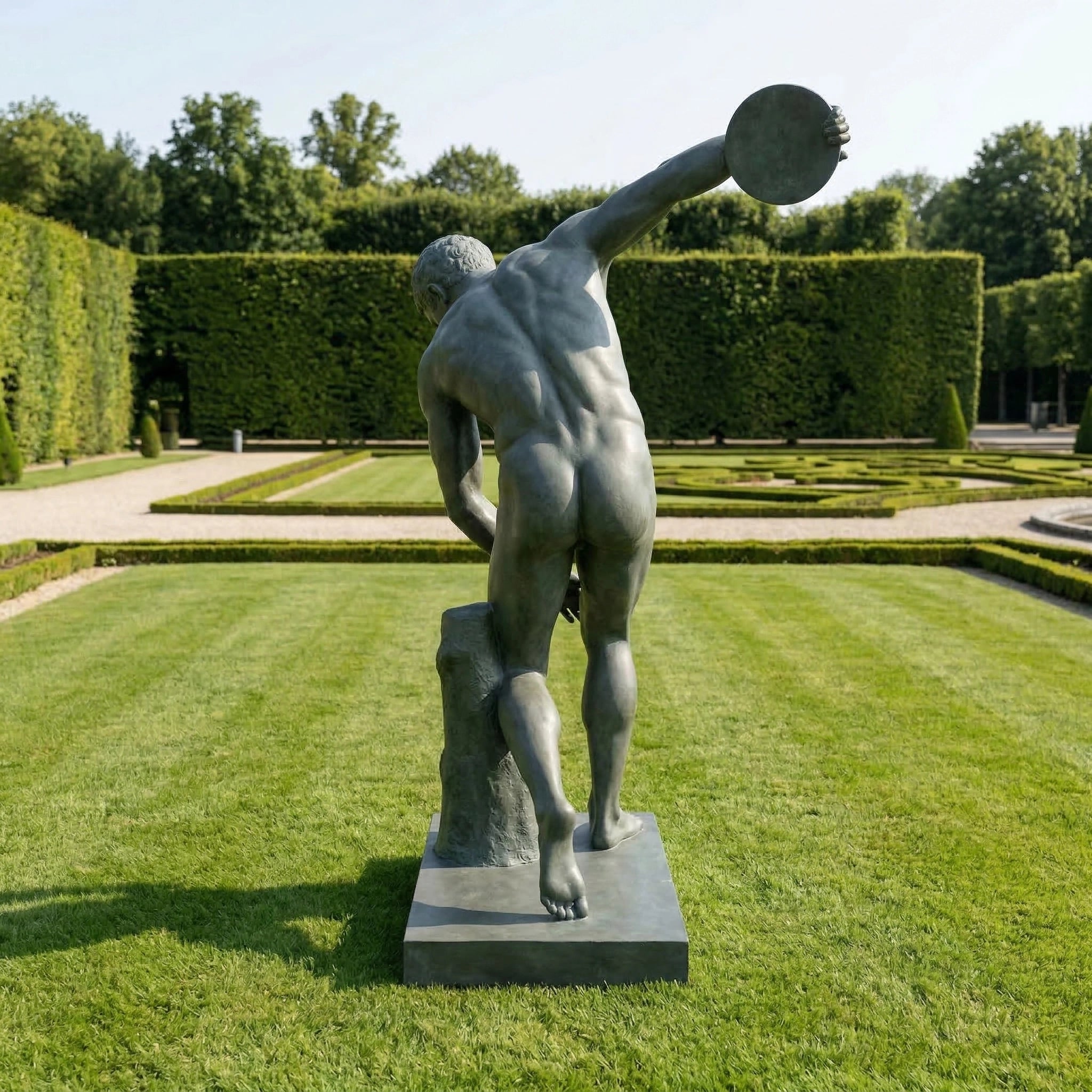Vela-Bronze--Brass-Discus-Athlete-Sculpture-Garden-Axis-VSBS-8831-01