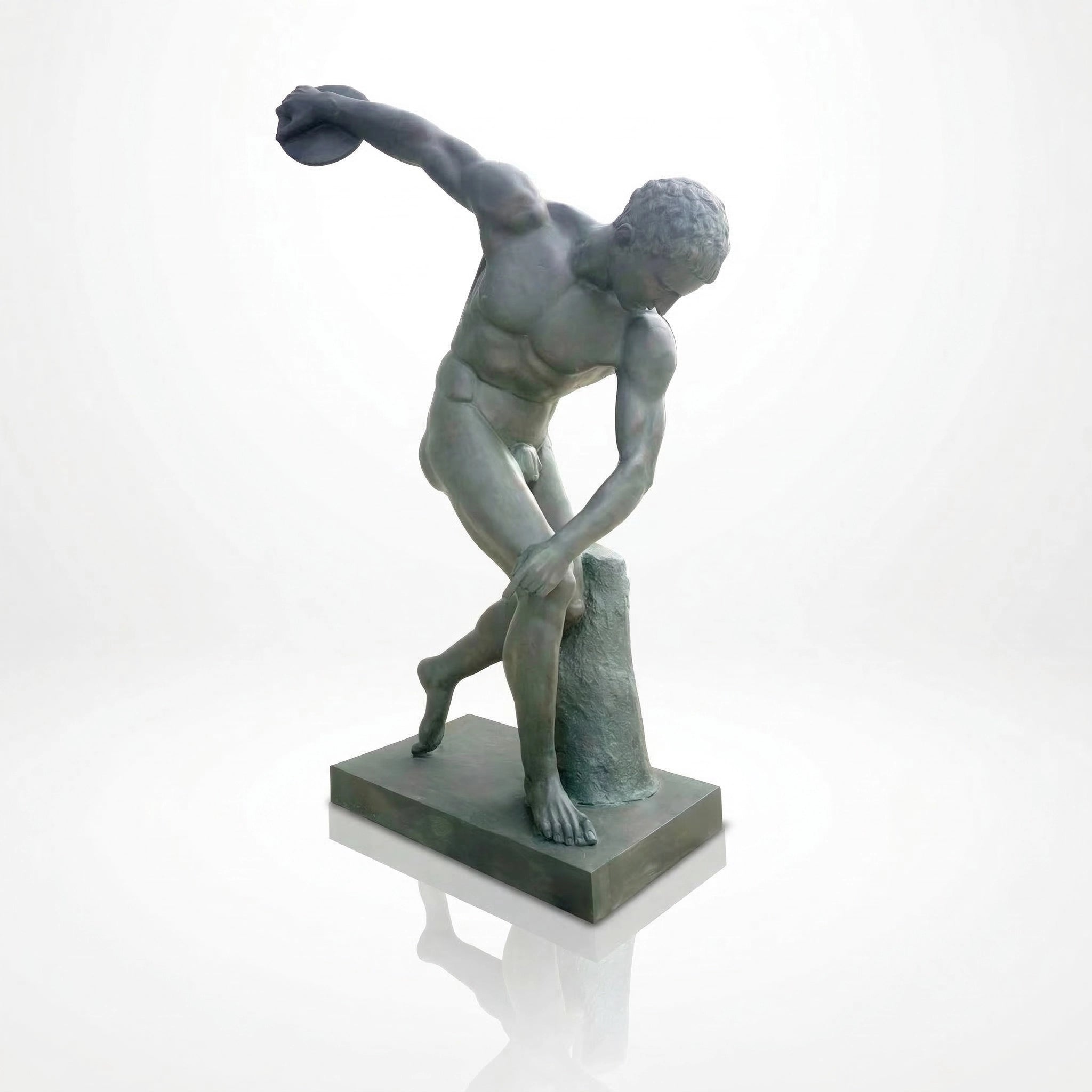 Vela-Bronze--Brass-Discus-Athlete-Sculpture-Garden-Axis-VSBS-8831-03