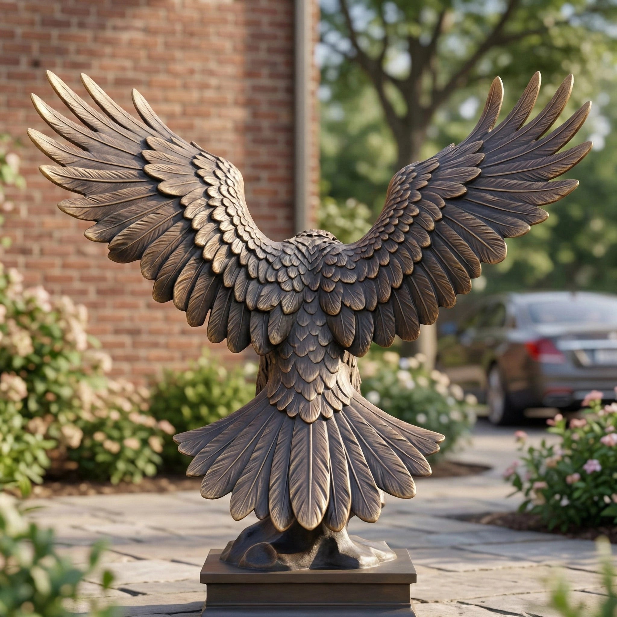 Vela-Bronze--Brass-Eagle-Sculpture-Landing-Pose-VSBS-3916-02