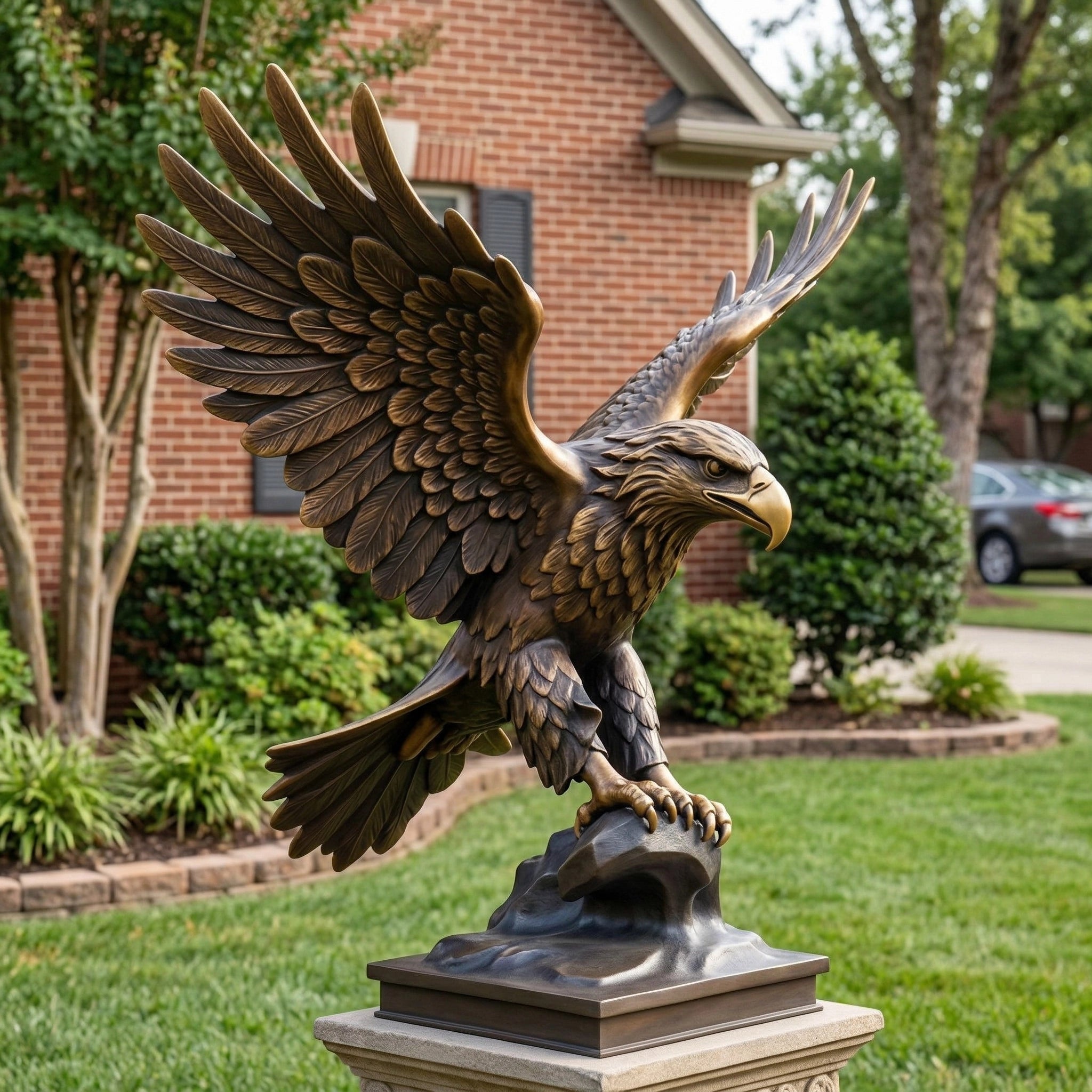 Vela-Bronze--Brass-Eagle-Sculpture-Landing-Pose-VSBS-3916-03