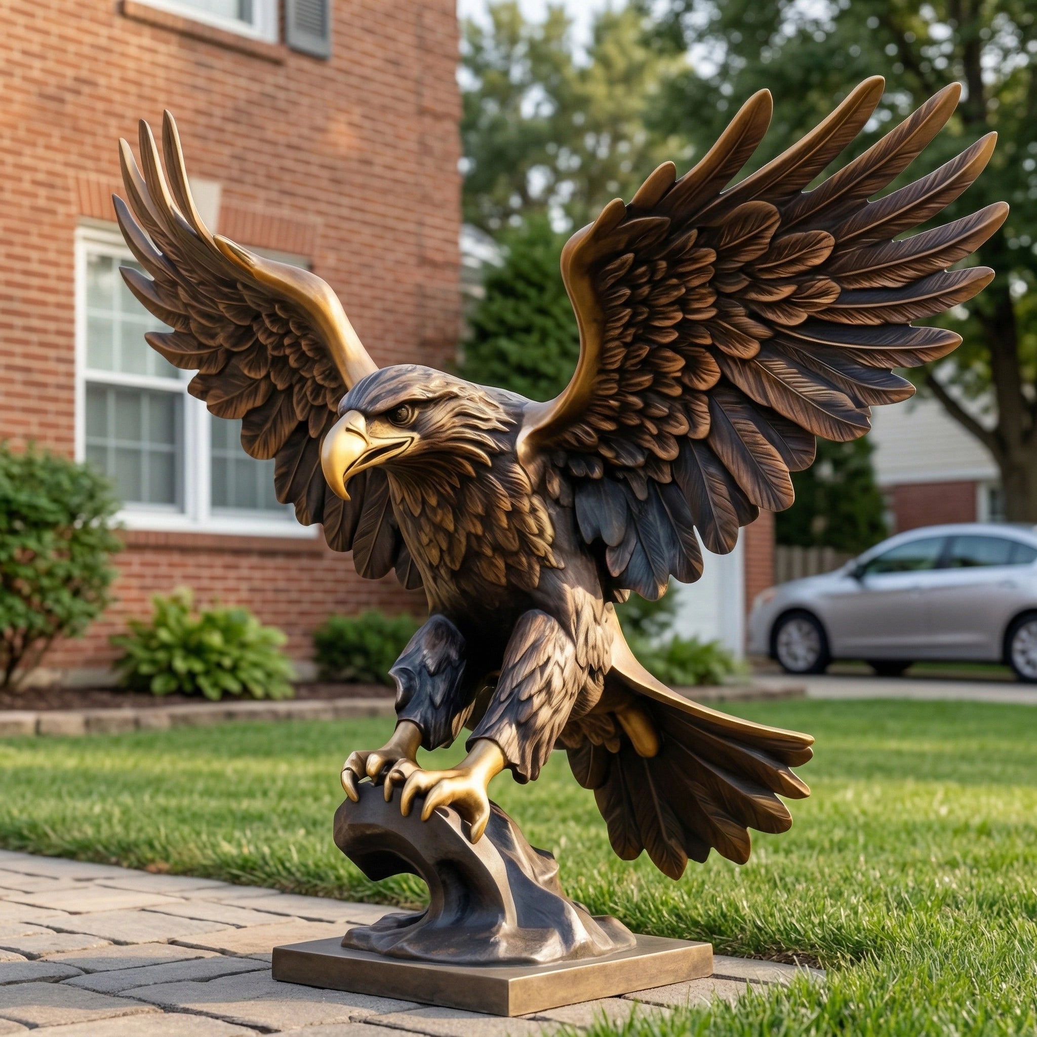 Vela-Bronze--Brass-Eagle-Sculpture-Landing-Pose-VSBS-3916-05