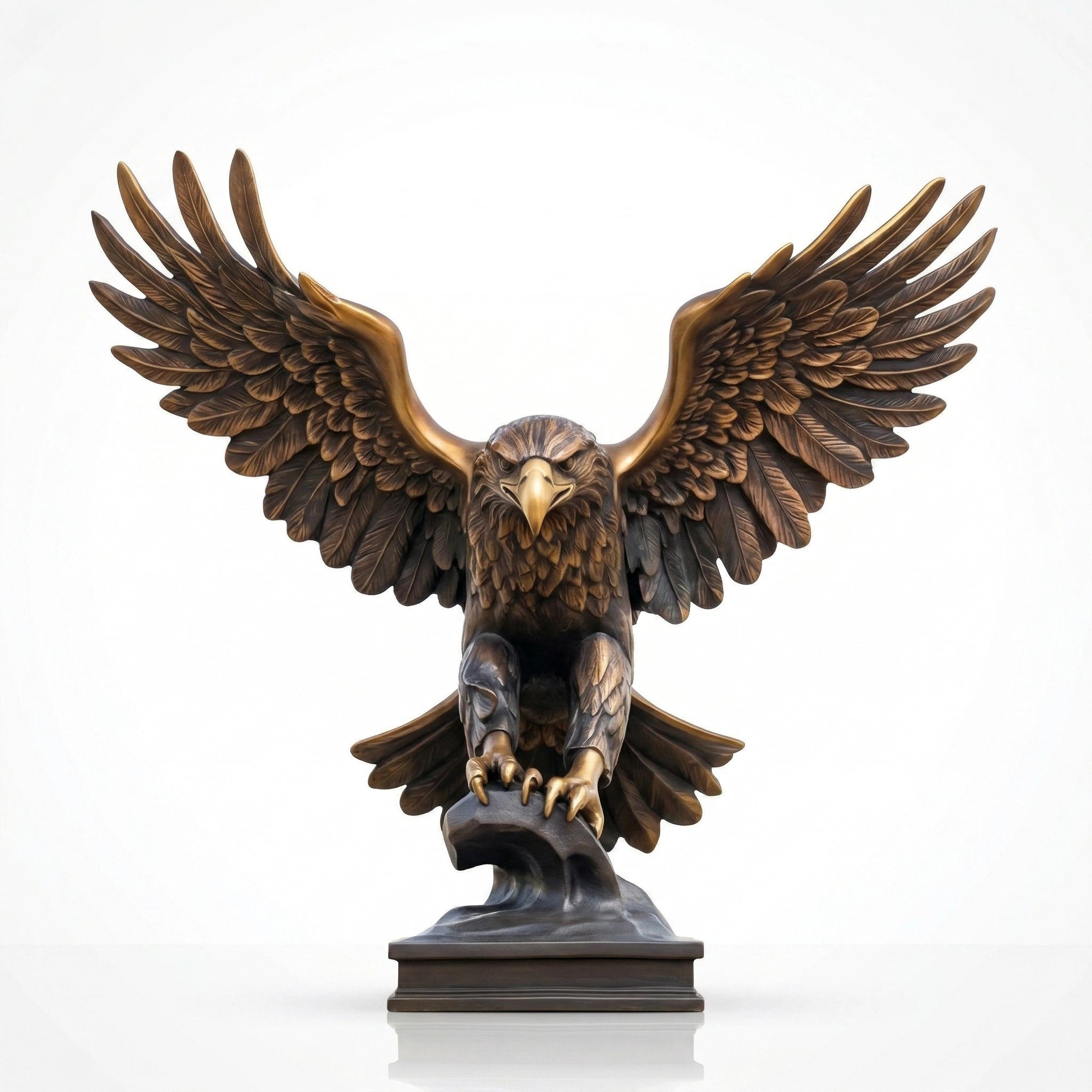 Vela-Bronze--Brass-Eagle-Sculpture-Landing-Pose-VSBS-3916-06