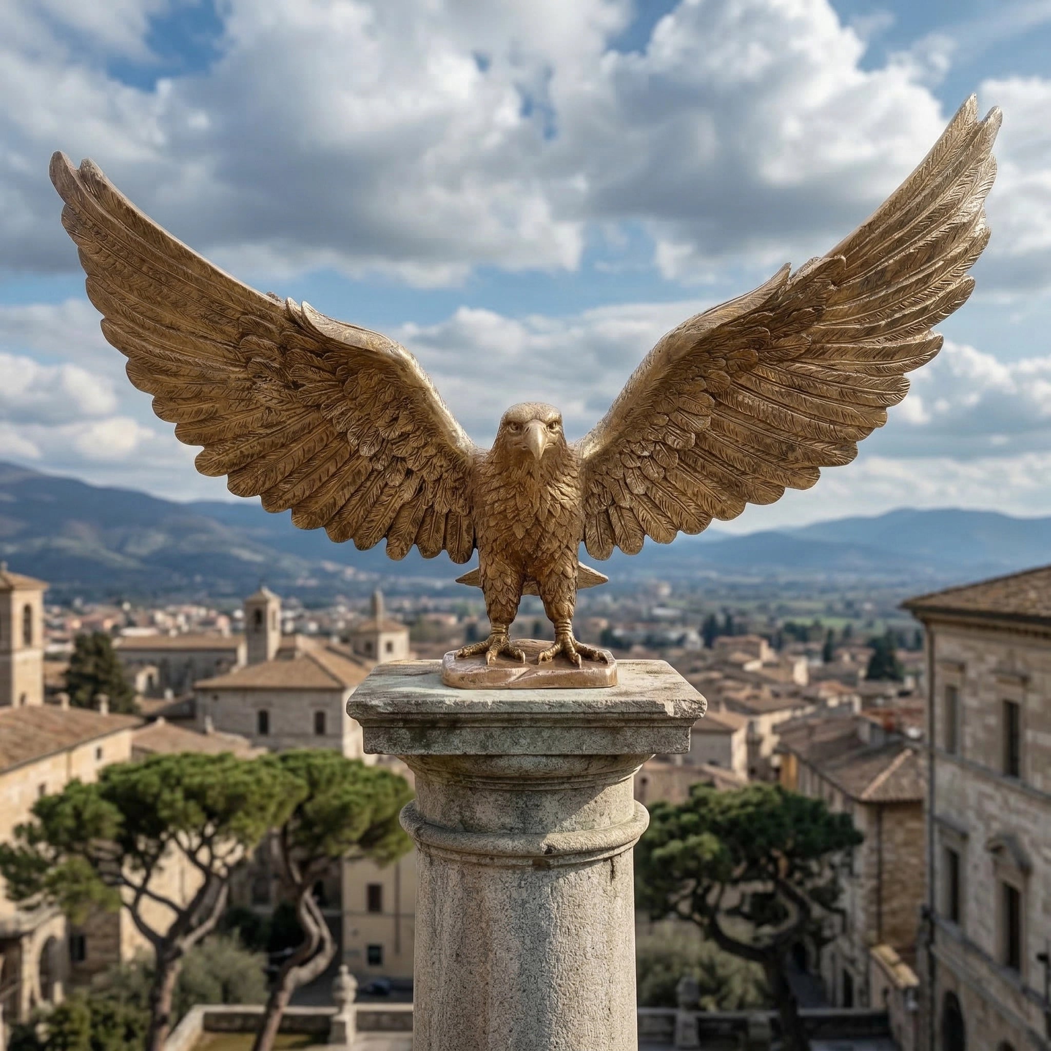 Vela-Bronze--Brass-Eagle-Sculpture-Wing-Spread-VSBS-7392-01