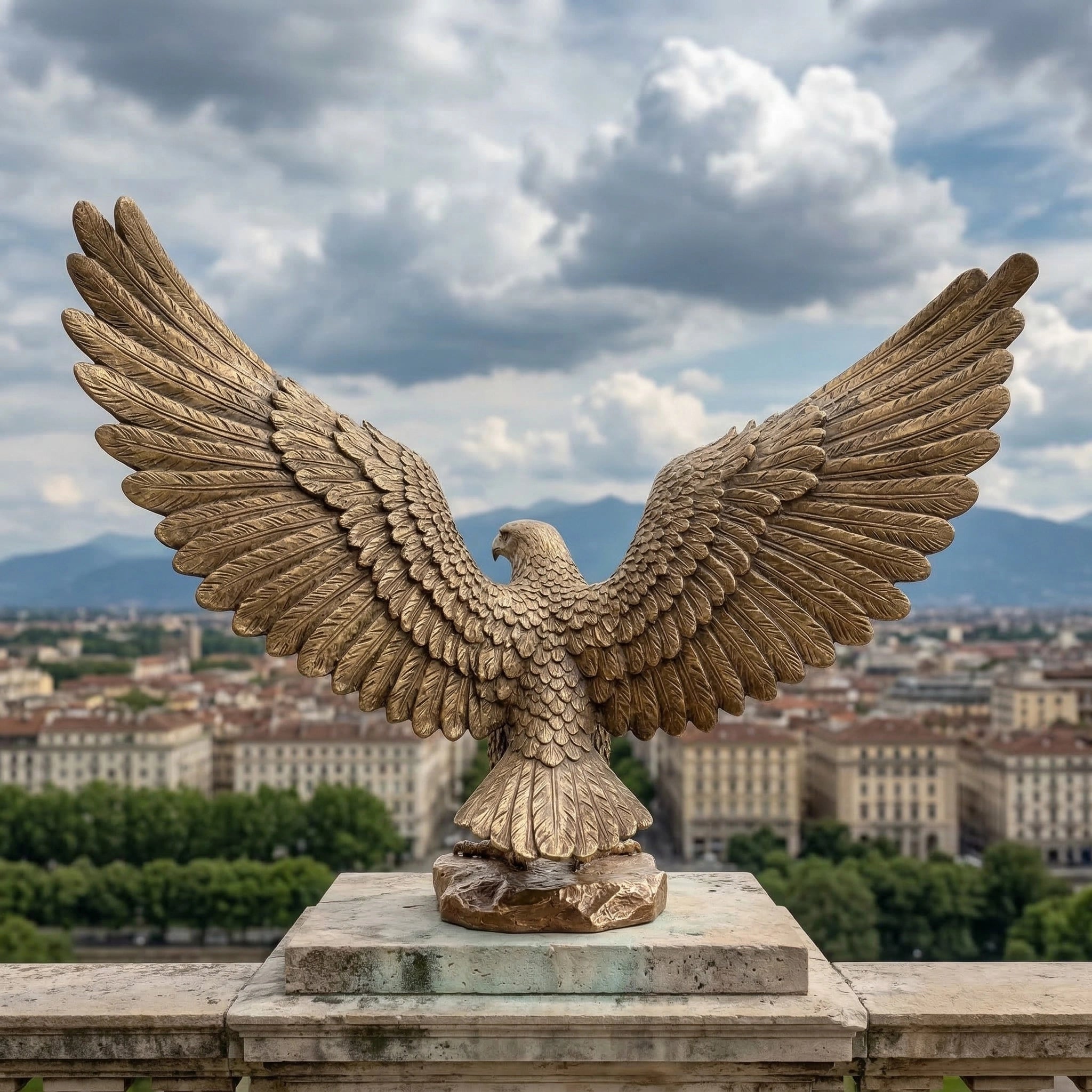 Vela-Bronze--Brass-Eagle-Sculpture-Wing-Spread-VSBS-7392-02