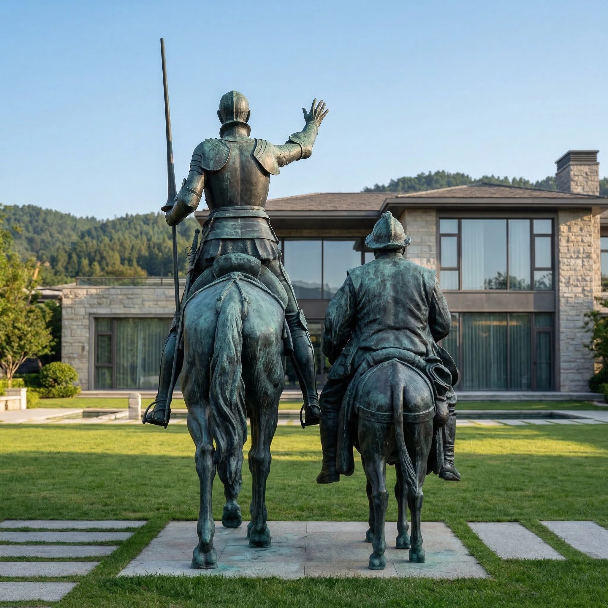 Vela-Bronze--Brass-Equestrian-Figurative-Sculpture-Entrance-Court-VSBS-284-02
