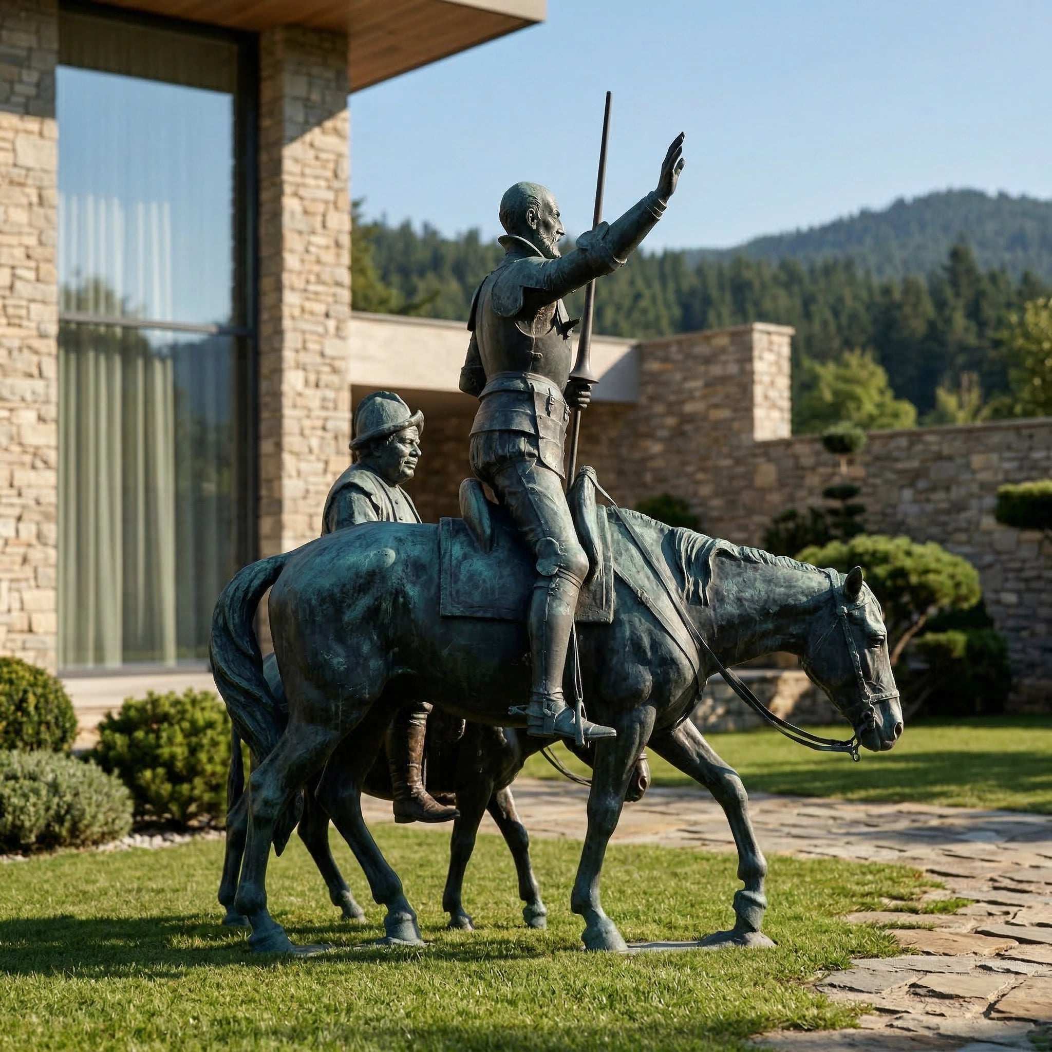 Vela-Bronze--Brass-Equestrian-Figurative-Sculpture-Entrance-Court-VSBS-284-04