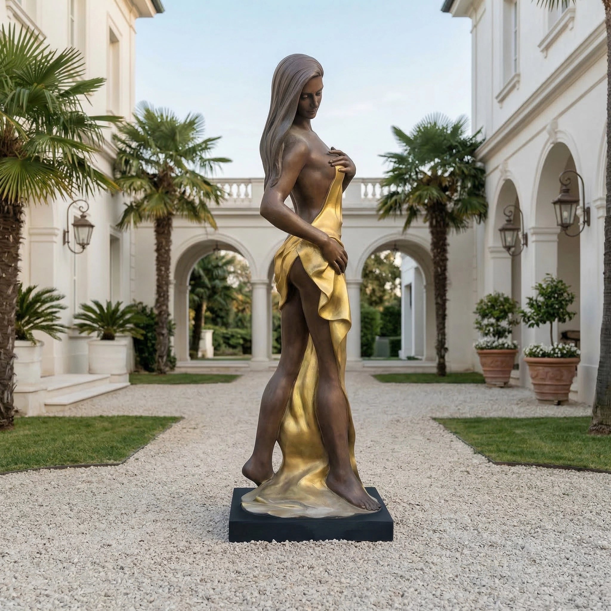 Vela-Bronze--Brass-Female-Form-Sculpture-Draped-Courtyard-Placement-VSBS-9361-02