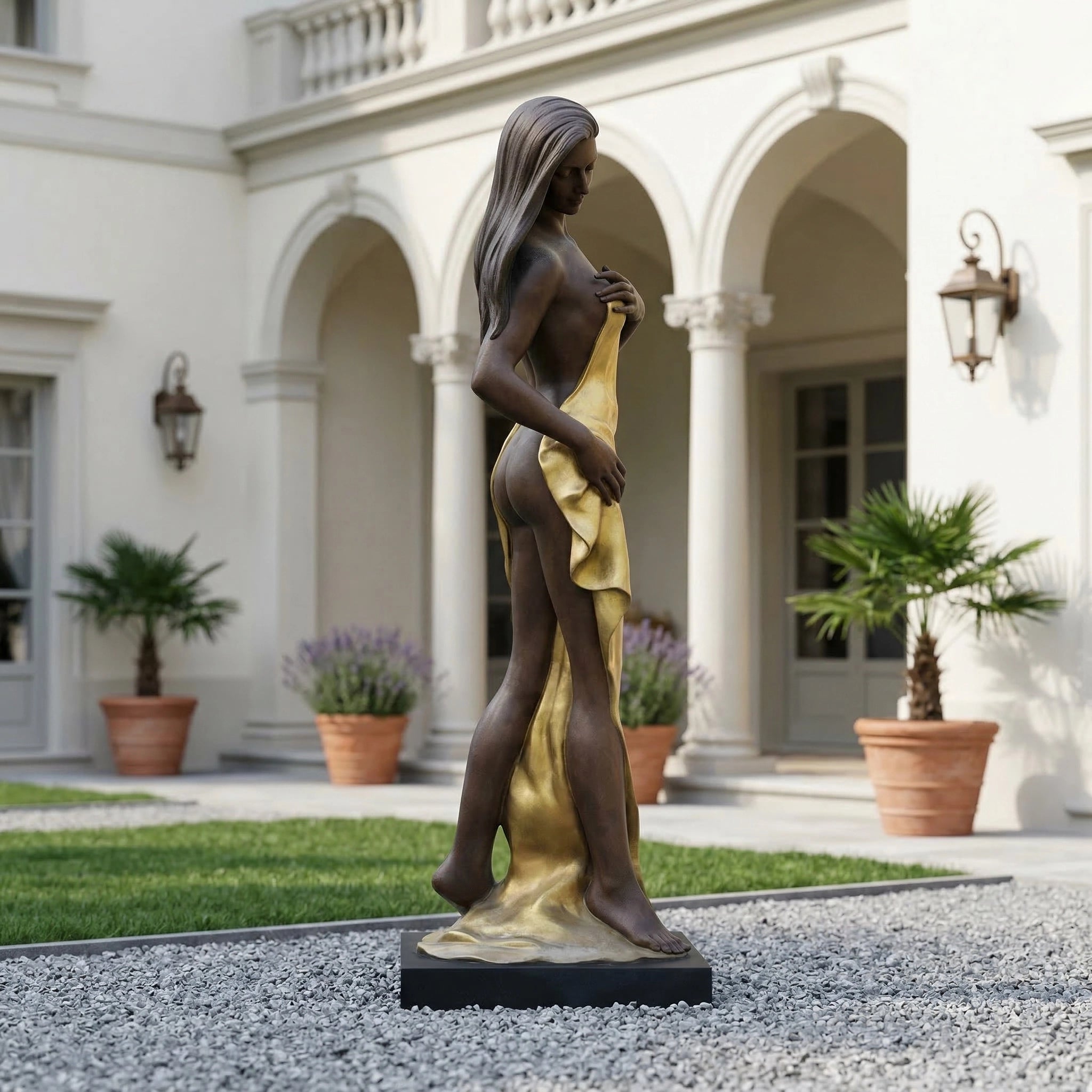 Vela-Bronze--Brass-Female-Form-Sculpture-Draped-Courtyard-Placement-VSBS-9361-03