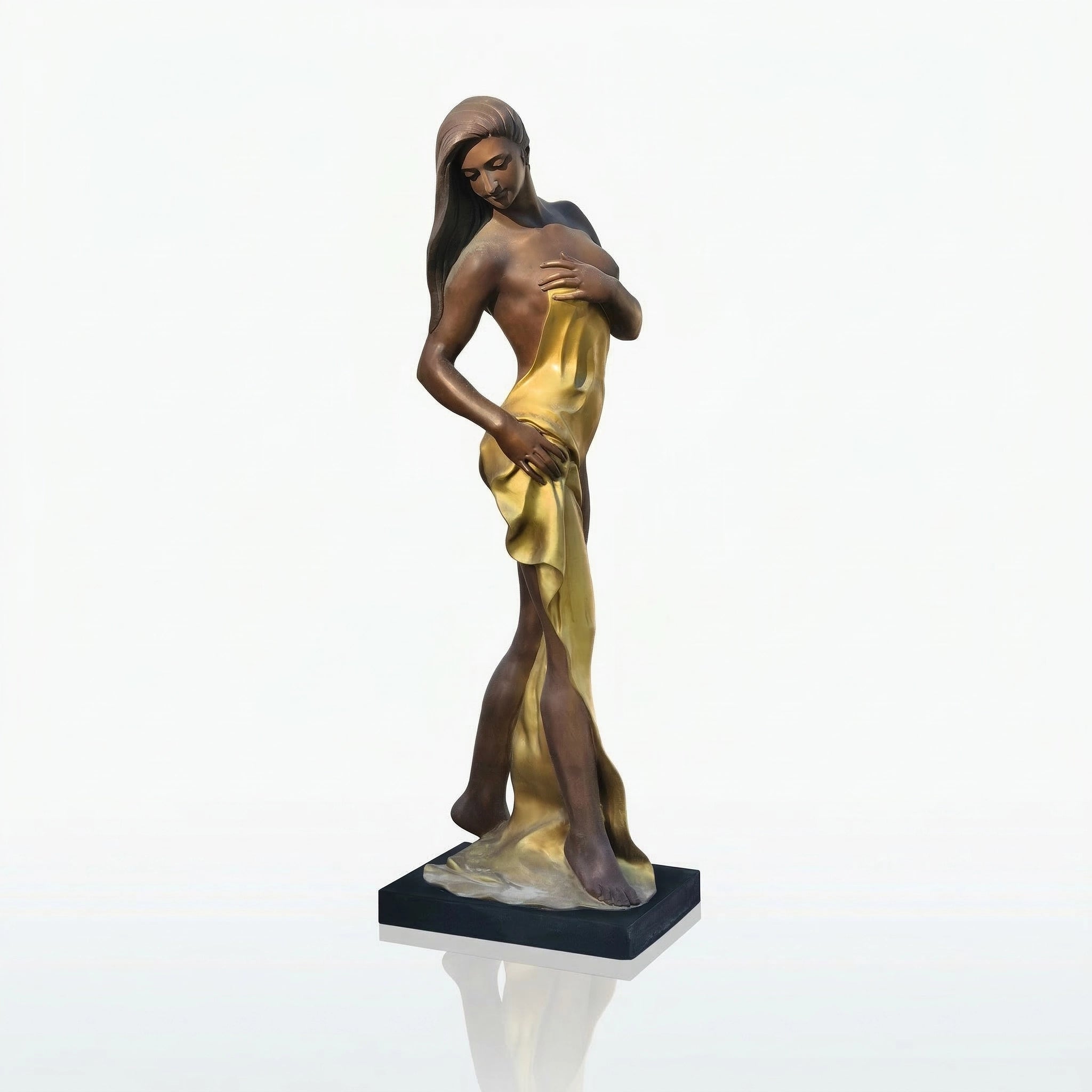 Vela-Bronze--Brass-Female-Form-Sculpture-Draped-Courtyard-Placement-VSBS-9361-04
