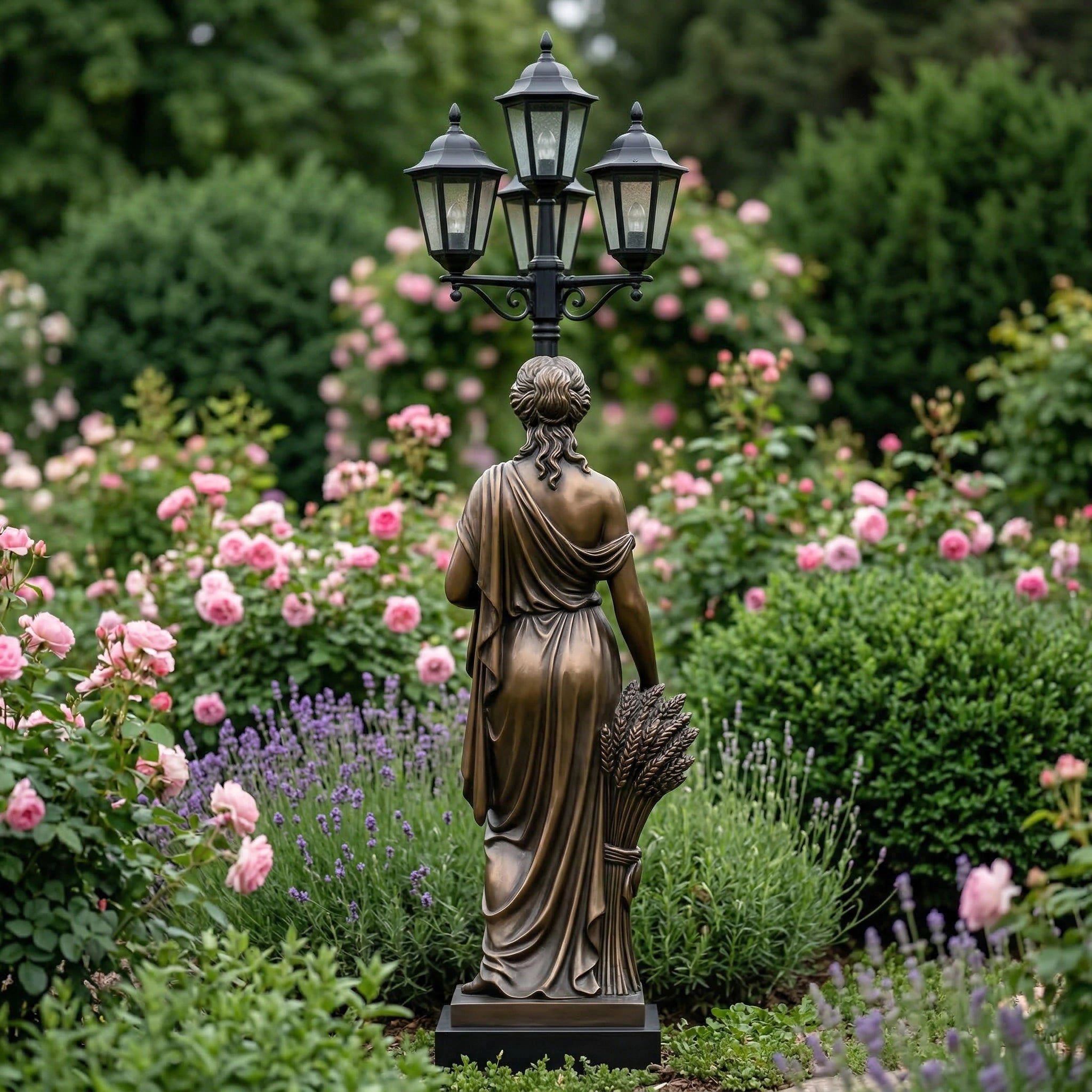 Vela-Bronze--Brass-Figurative-Lamp-Post-Sculpture-Garden-Candelabra-VSBS-8869-02