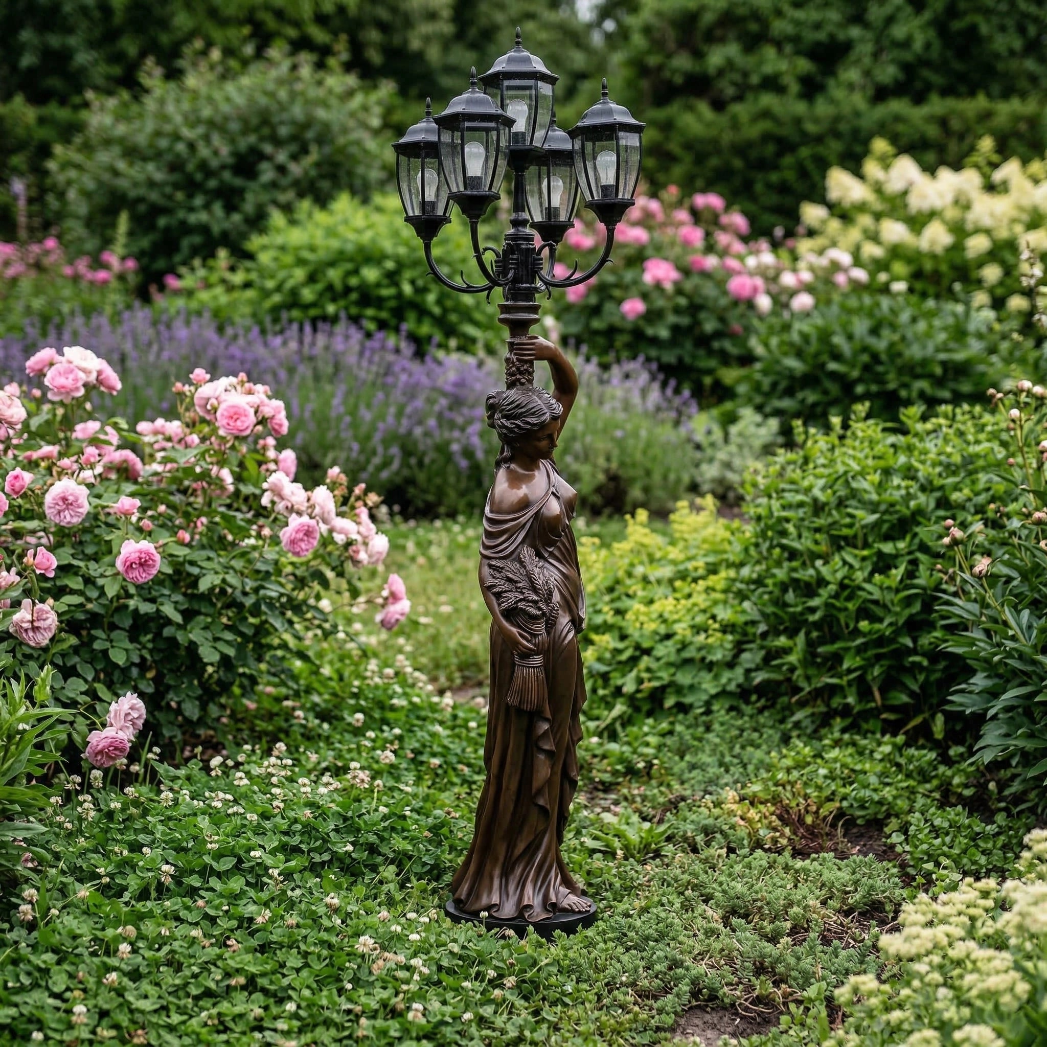 Vela-Bronze--Brass-Figurative-Lamp-Post-Sculpture-Garden-Candelabra-VSBS-8869-03