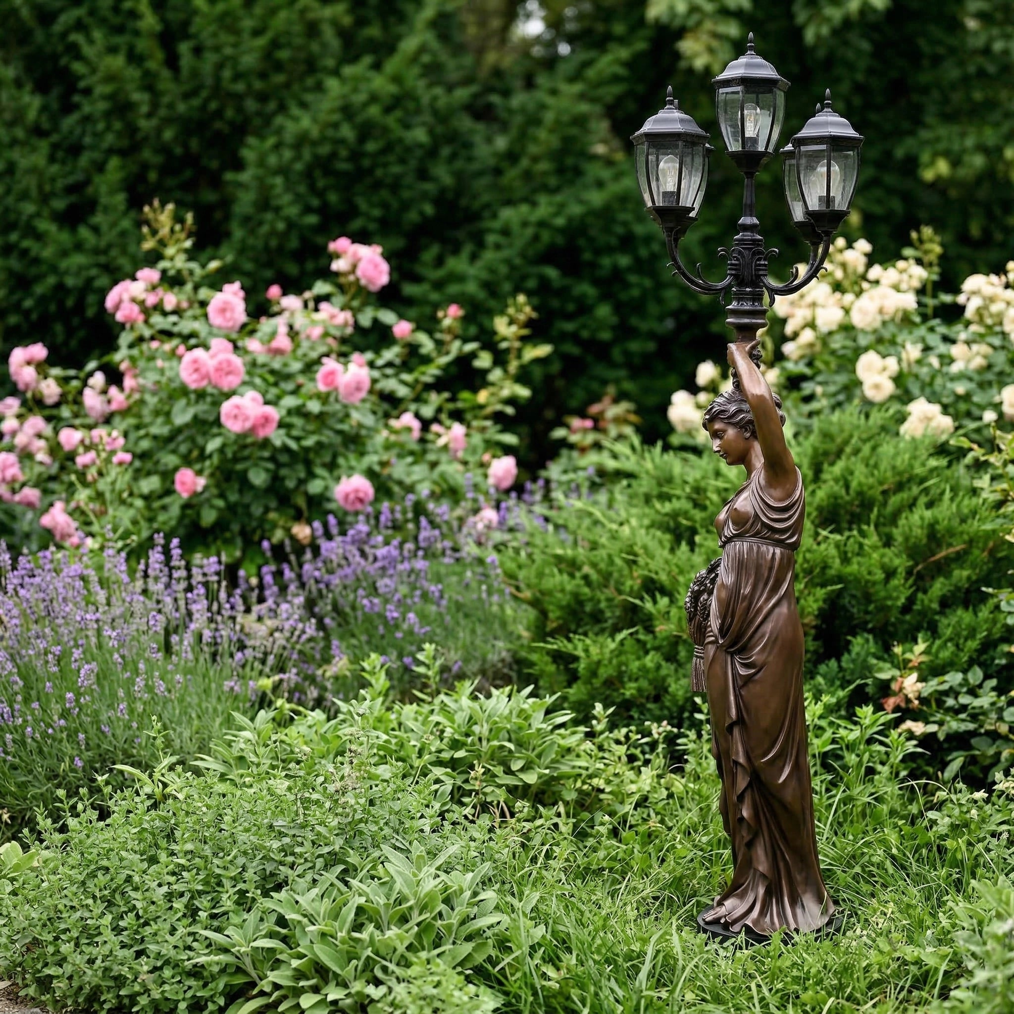 Vela-Bronze--Brass-Figurative-Lamp-Post-Sculpture-Garden-Candelabra-VSBS-8869-04