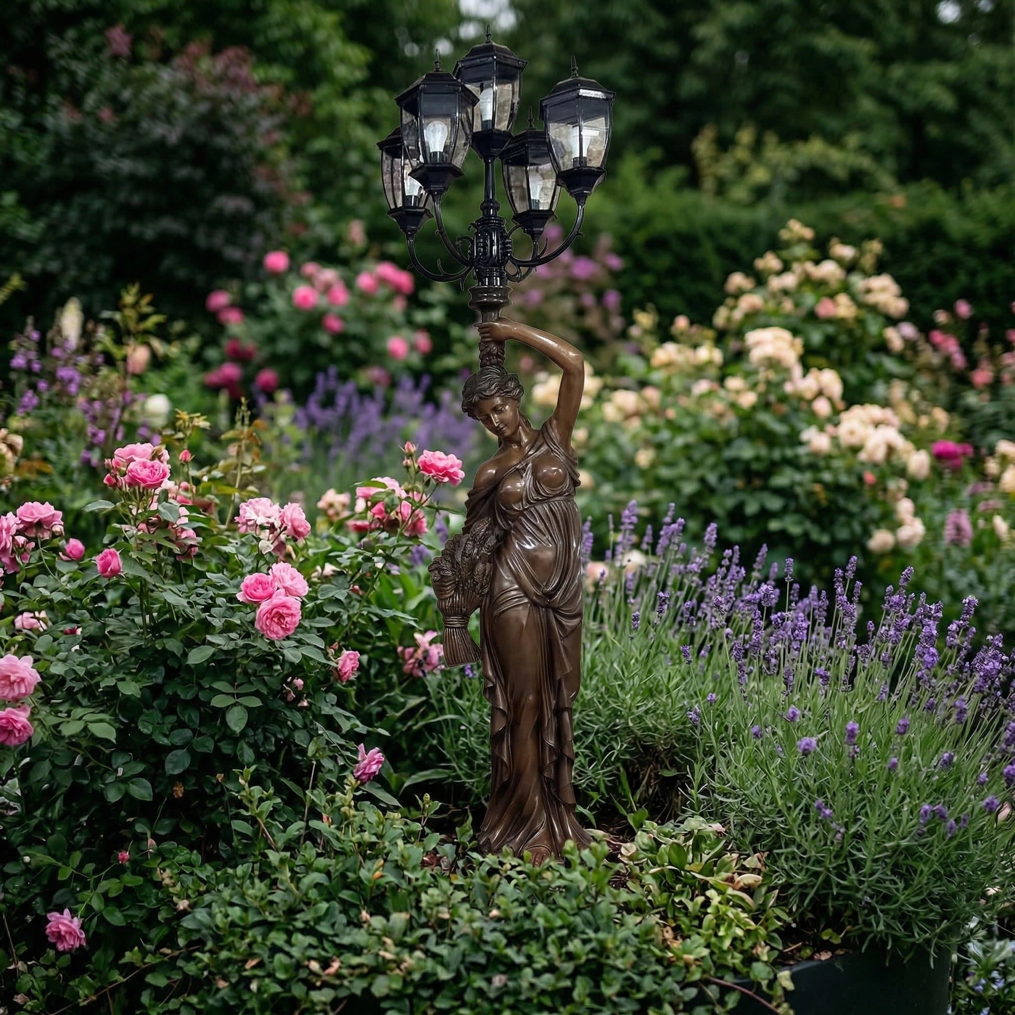 Vela-Bronze--Brass-Figurative-Lamp-Post-Sculpture-Garden-Candelabra-VSBS-8869-05