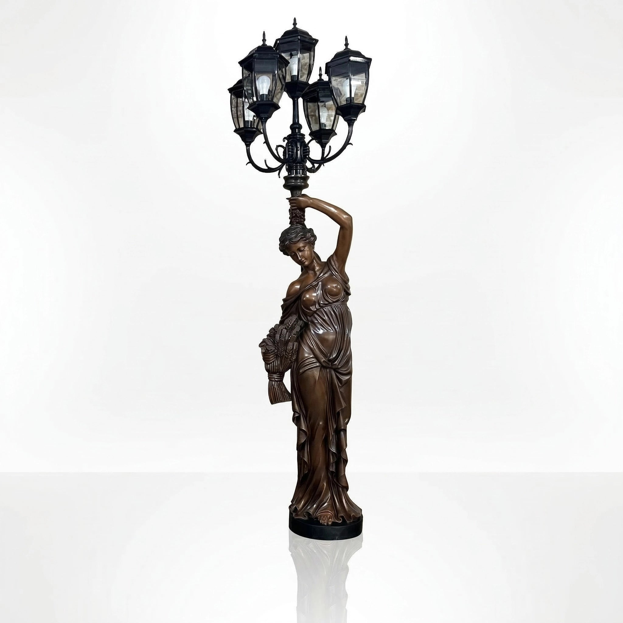 Vela-Bronze--Brass-Figurative-Lamp-Post-Sculpture-Garden-Candelabra-VSBS-8869-06