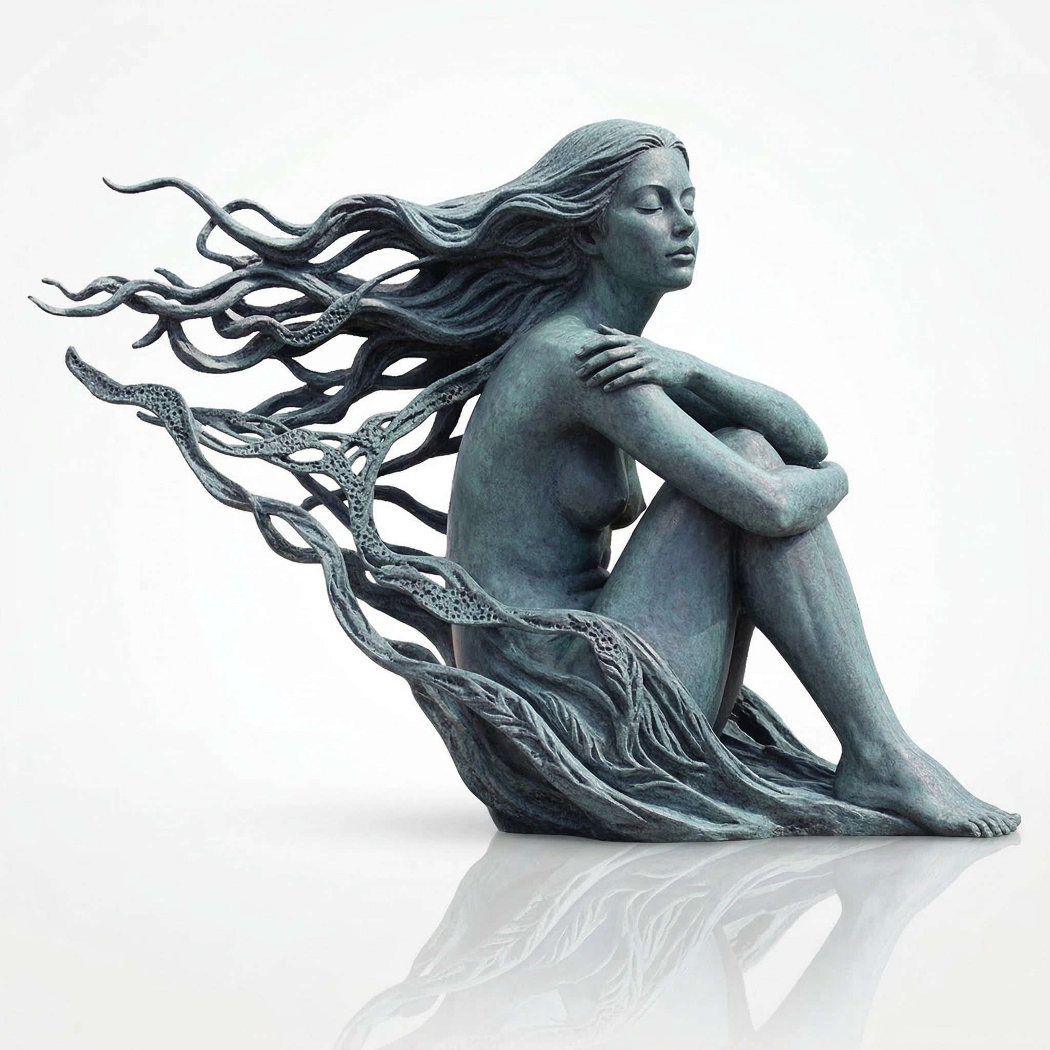 Vela-Bronze--Brass-Figurative-Nature-Sculpture-Garden-Pedestal-VSBS-7461-06