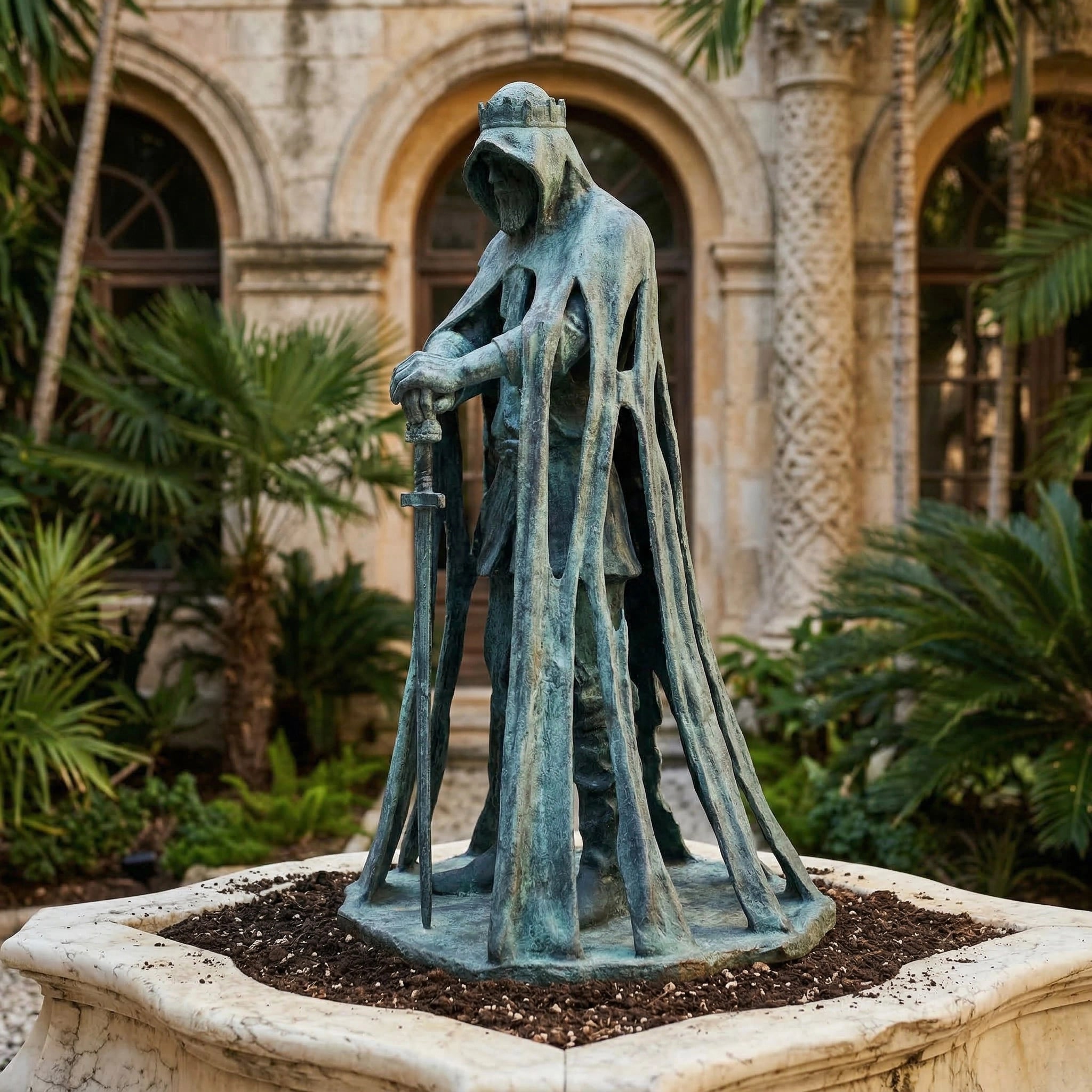 Vela-Bronze--Brass-Guardian-Figure-Sculpture-Courtyard-Vigil-VSBS-9176-05