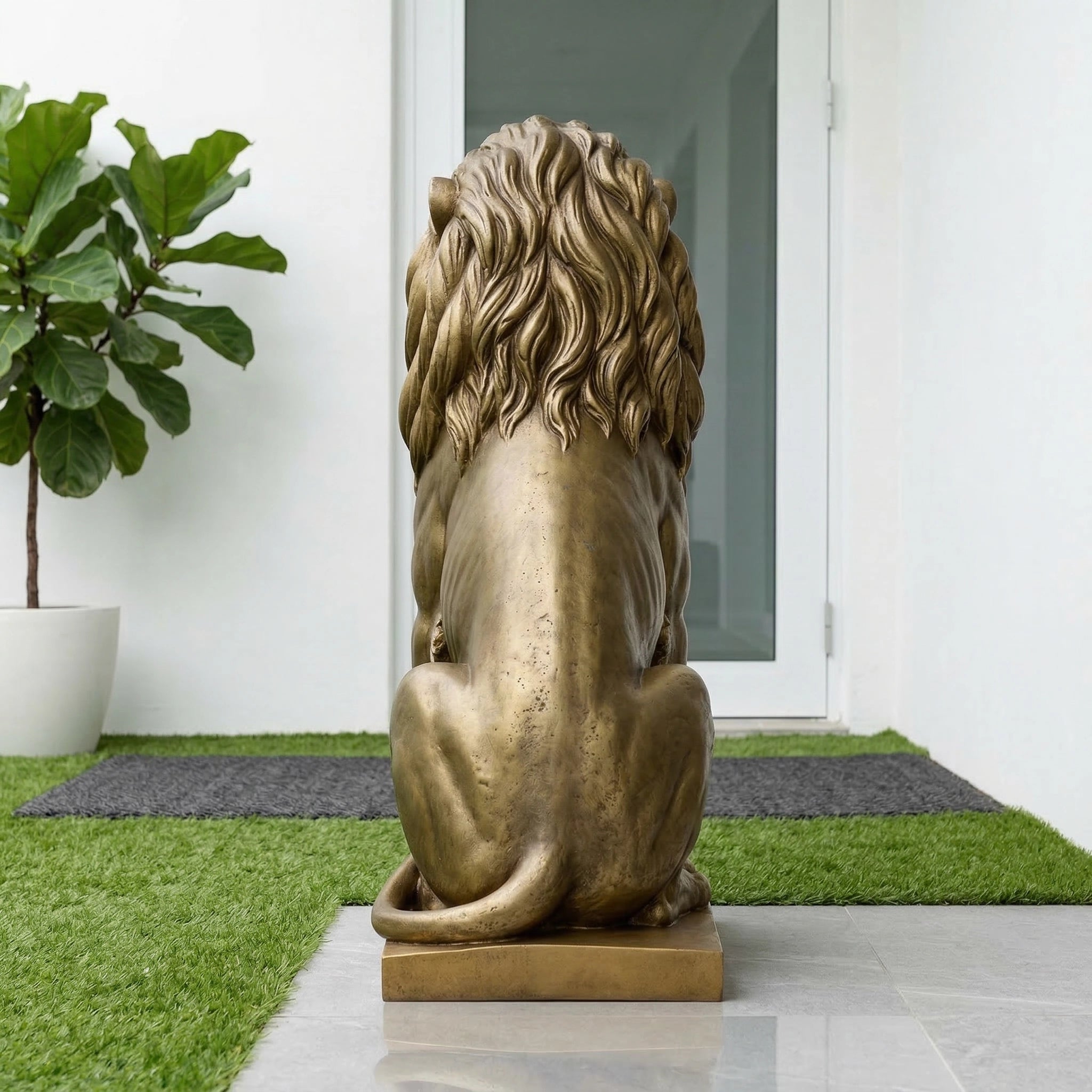 Vela-Bronze--Brass-Lion-Sculpture-Heraldic-Entrance-Guardian-VSBS-8237-02