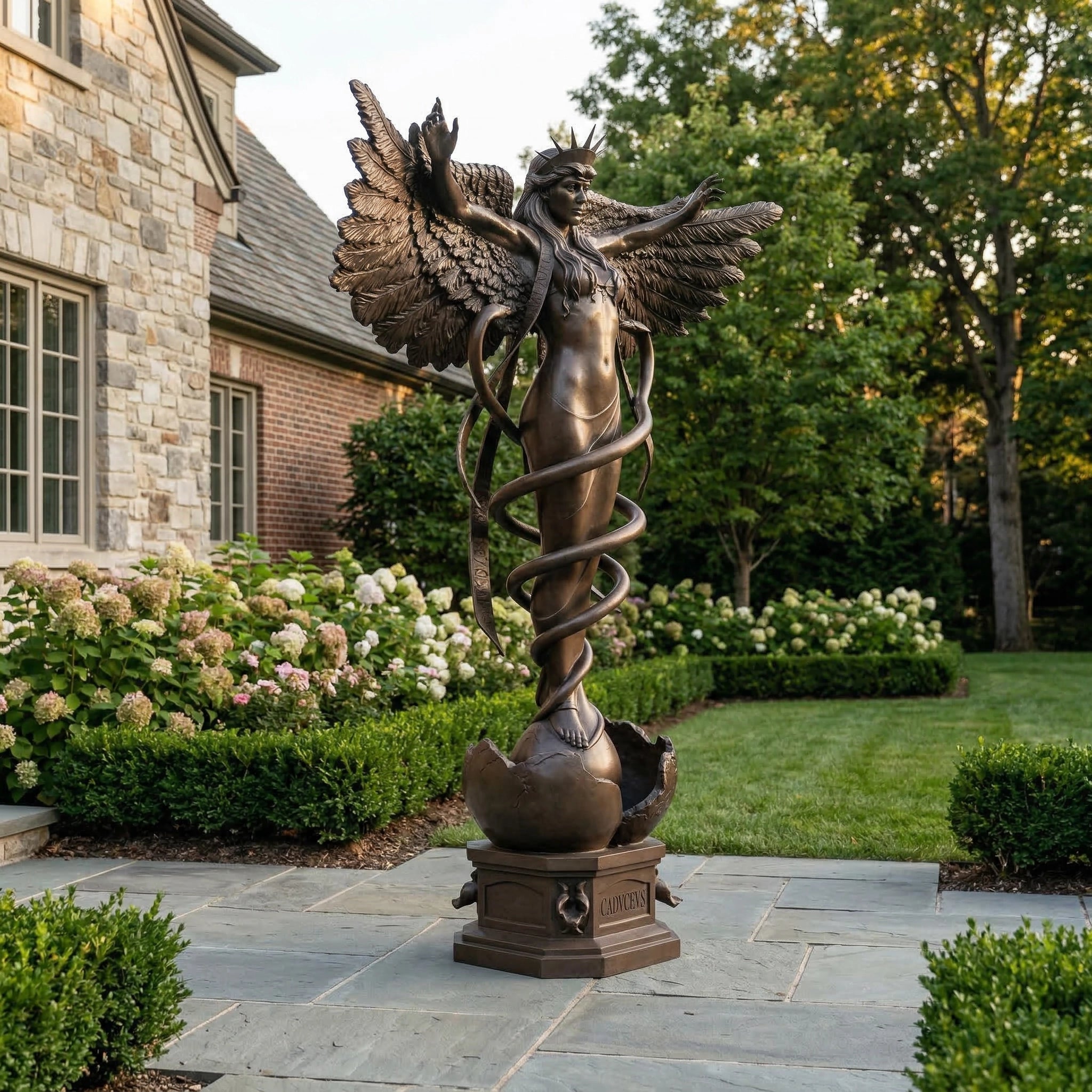 Vela-Bronze--Brass-Mythic-Winged-Female-Sculpture-Entrance-Court-VSBS-8214-02