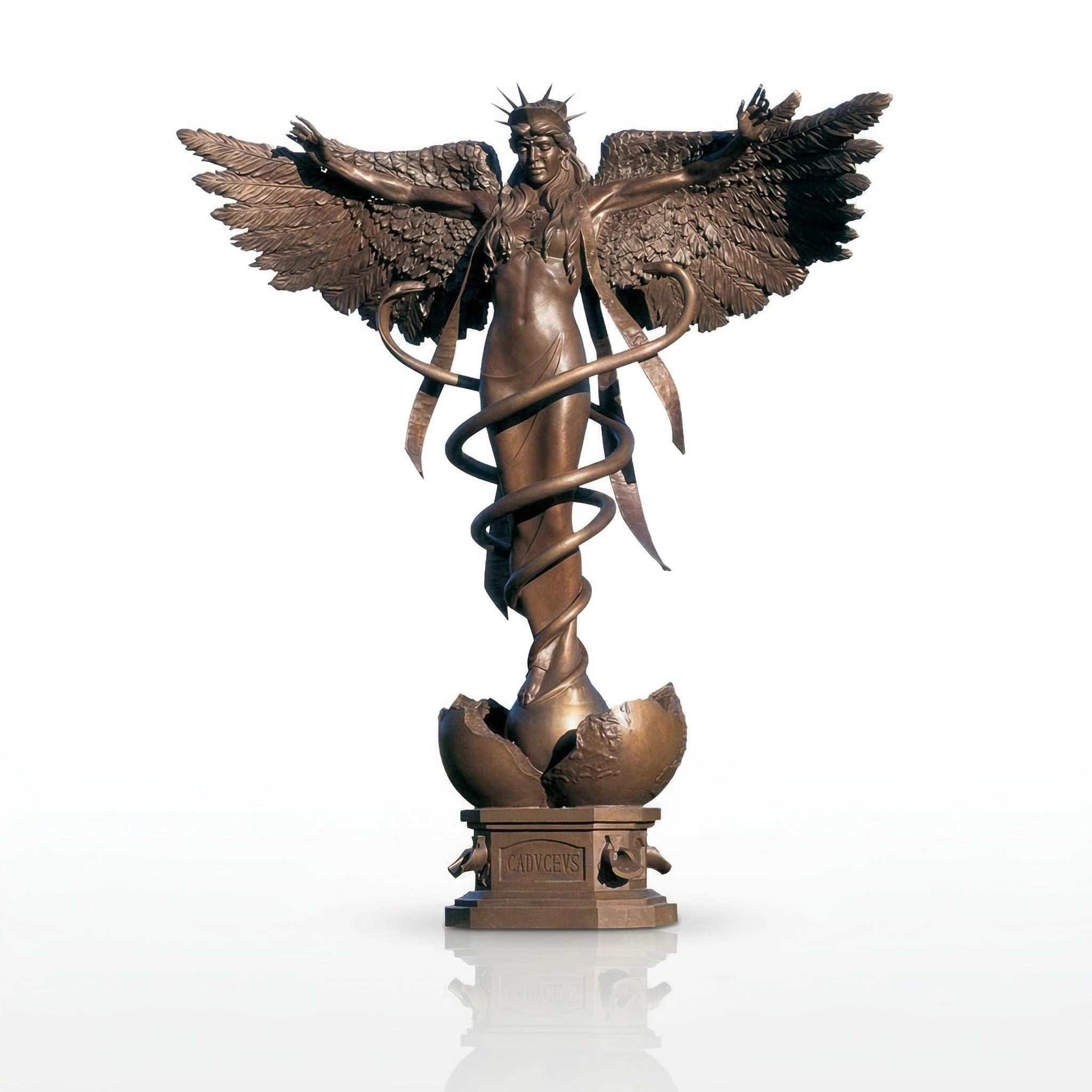 Vela-Bronze--Brass-Mythic-Winged-Female-Sculpture-Entrance-Court-VSBS-8214-03