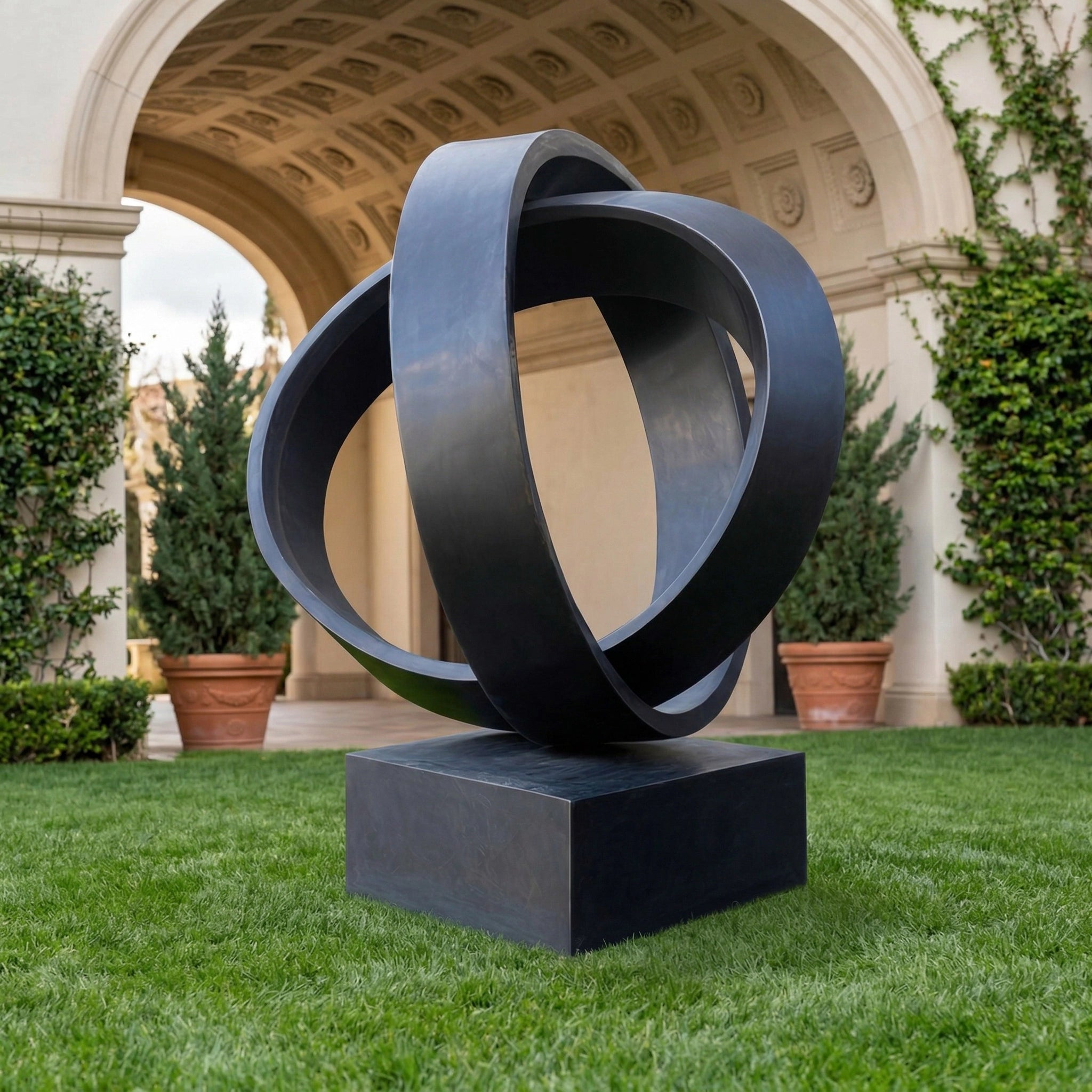 Vela-Bronze--Brass-Orbit-Sculpture-Entrance-Plinth-VSBS-8531-03