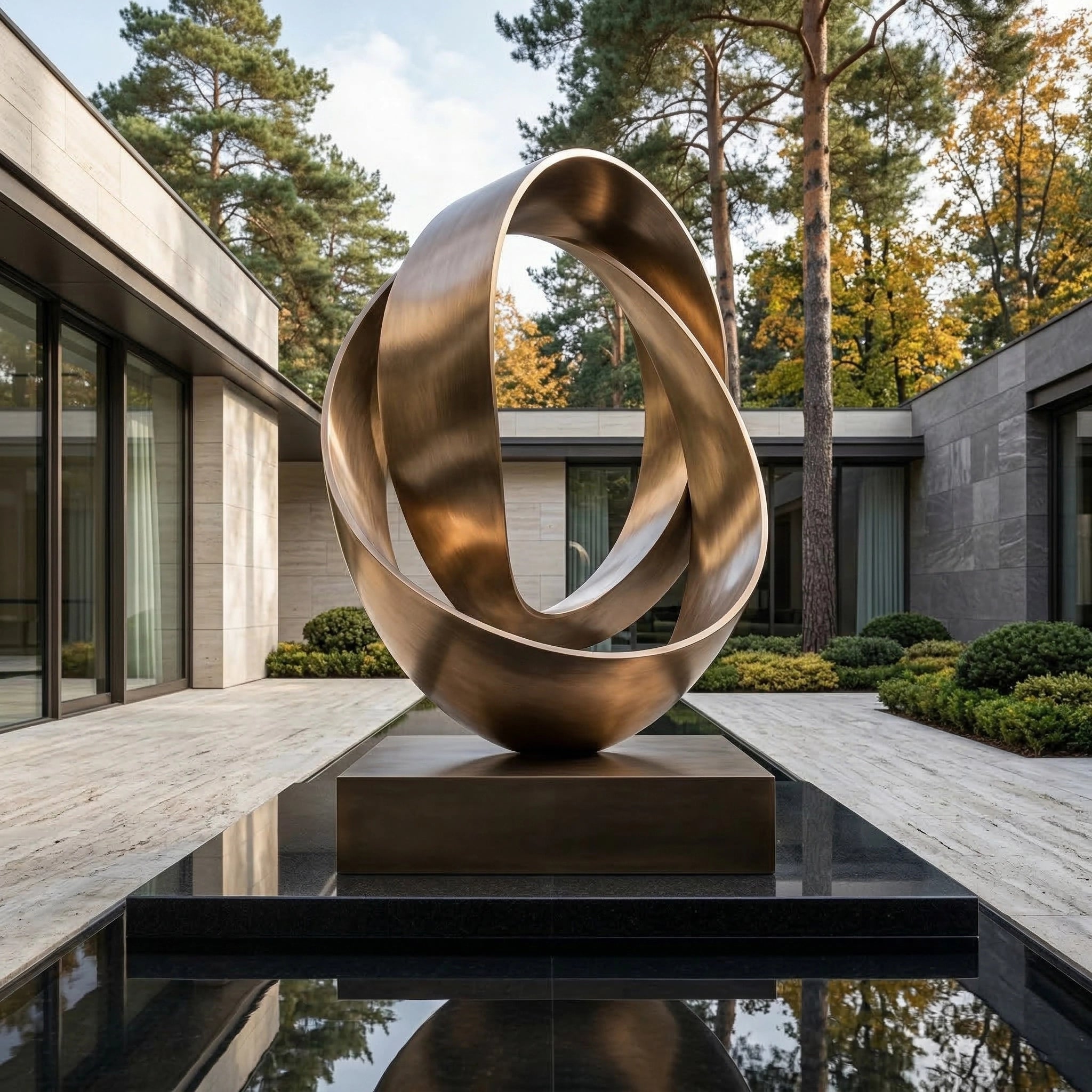 Vela-Bronze--Brass-Orbital-Loop-Sculpture-Poolside-Statement-VSBS-9547-04