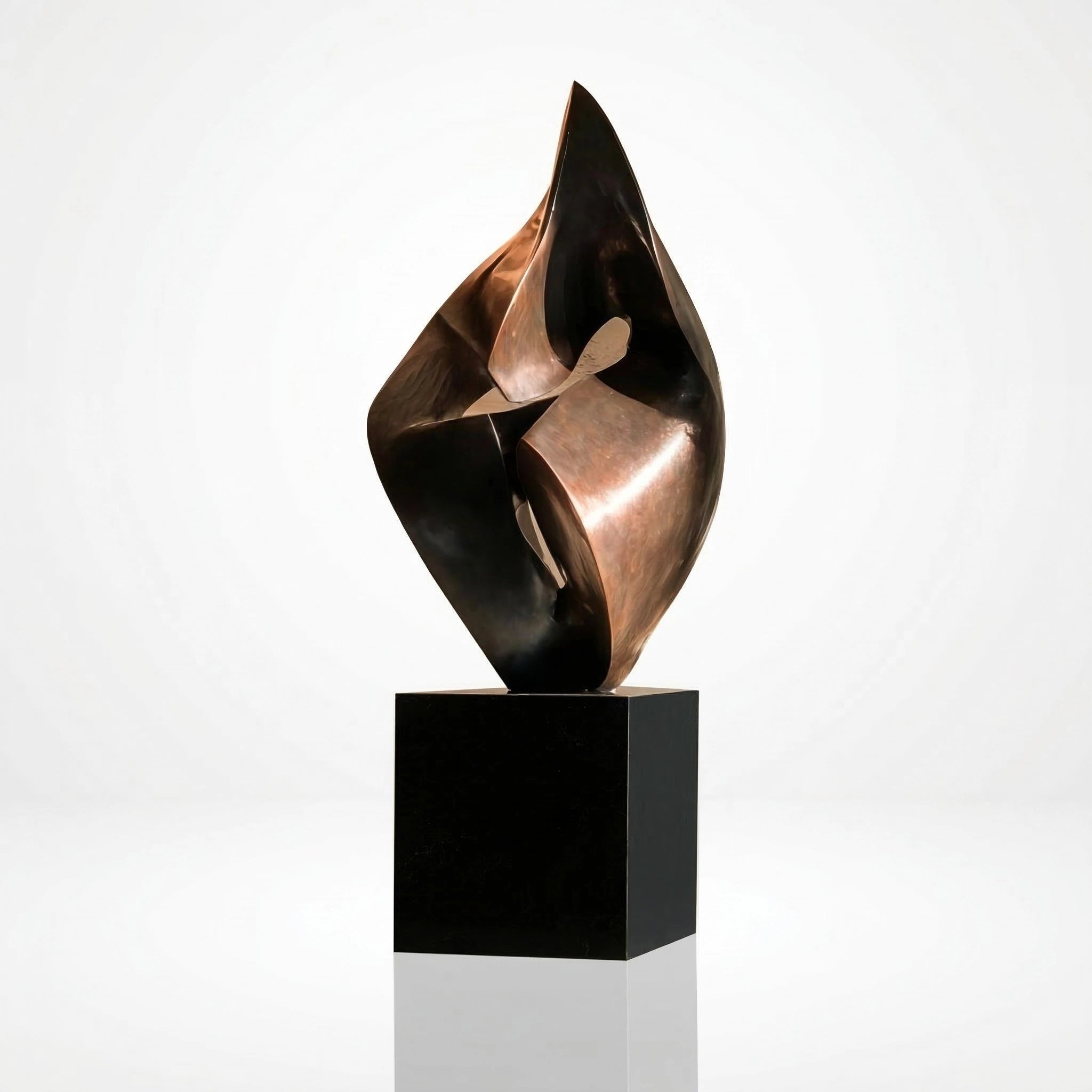Vela-Bronze--Brass-Organic-Form-Sculpture-Garden-Plinth-VSBS-8279-03