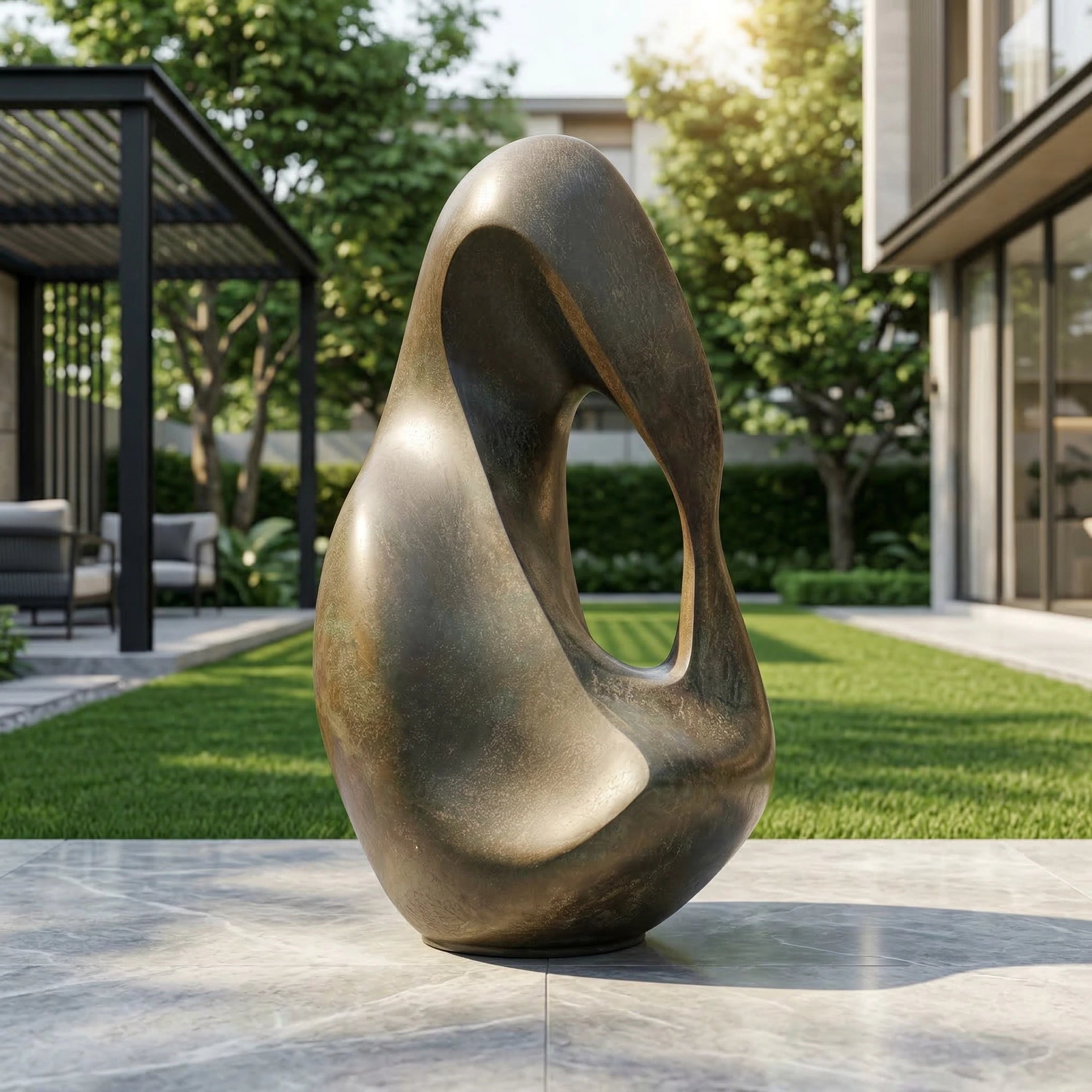 Vela-Bronze--Brass-Organic-Loop-Sculpture-Terrace-Floor-Piece-VSBS-6724-01