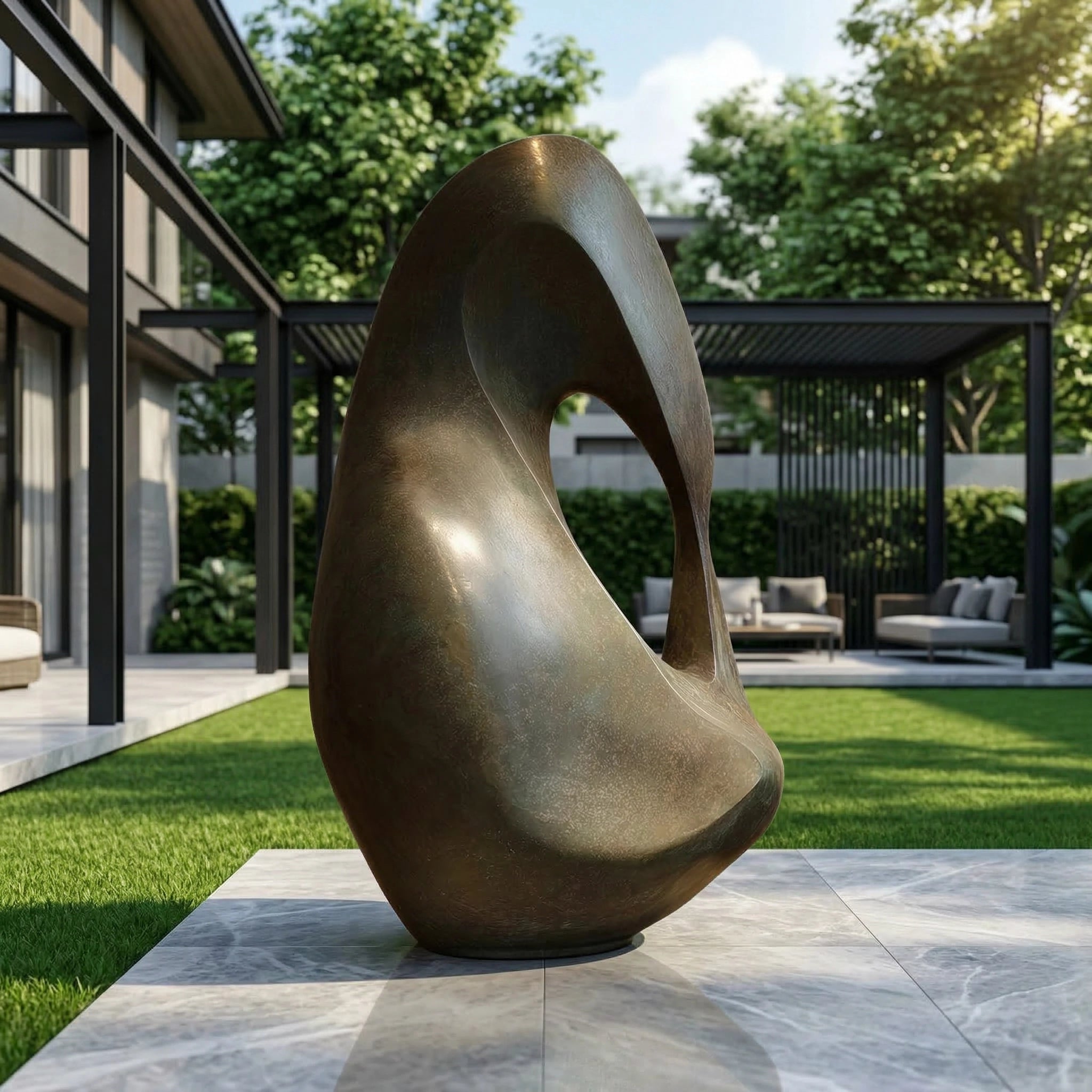 Vela-Bronze--Brass-Organic-Loop-Sculpture-Terrace-Floor-Piece-VSBS-6724-03