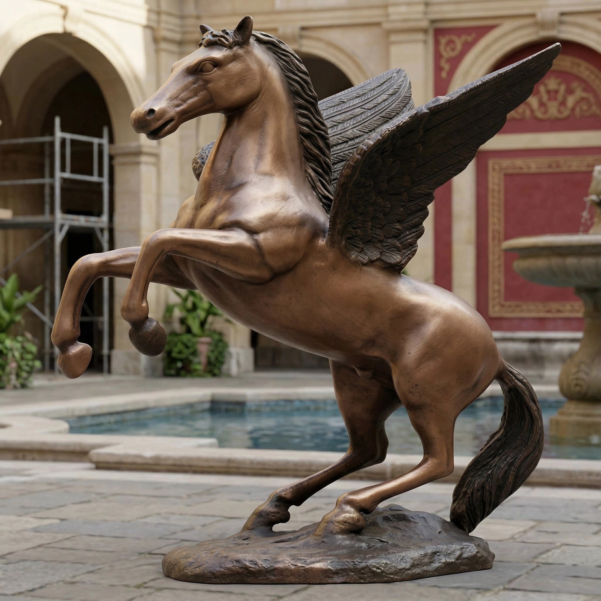 Vela-Bronze--Brass-Pegasus-Sculpture-Rearing-Garden-Feature-VSBS-5872-01